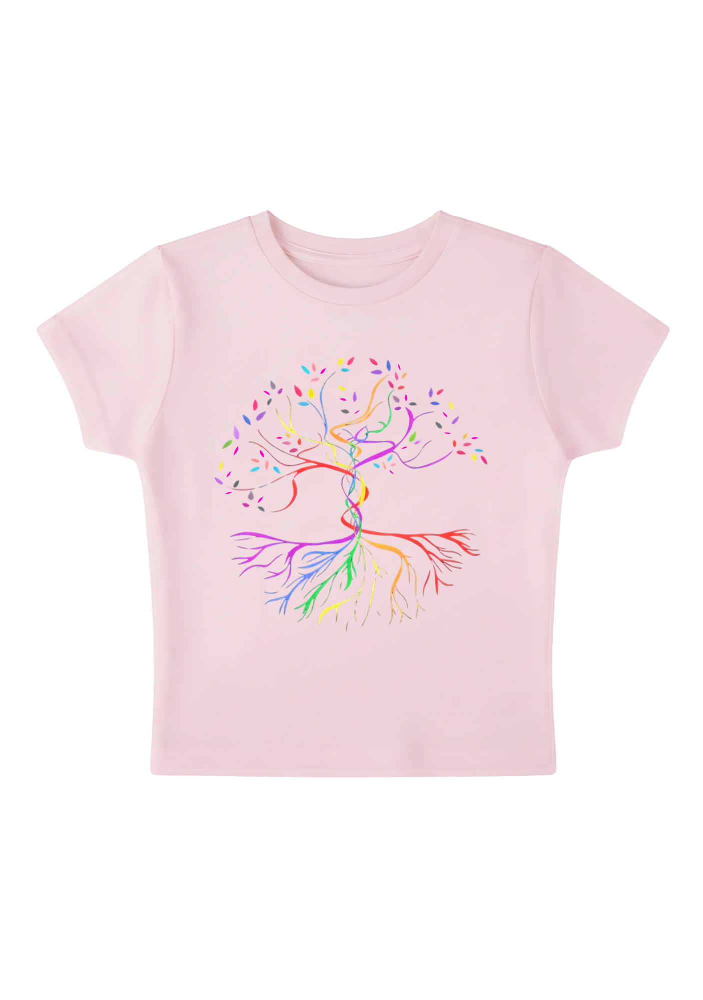 Rainbow Life Tree Y2K Baby Tee