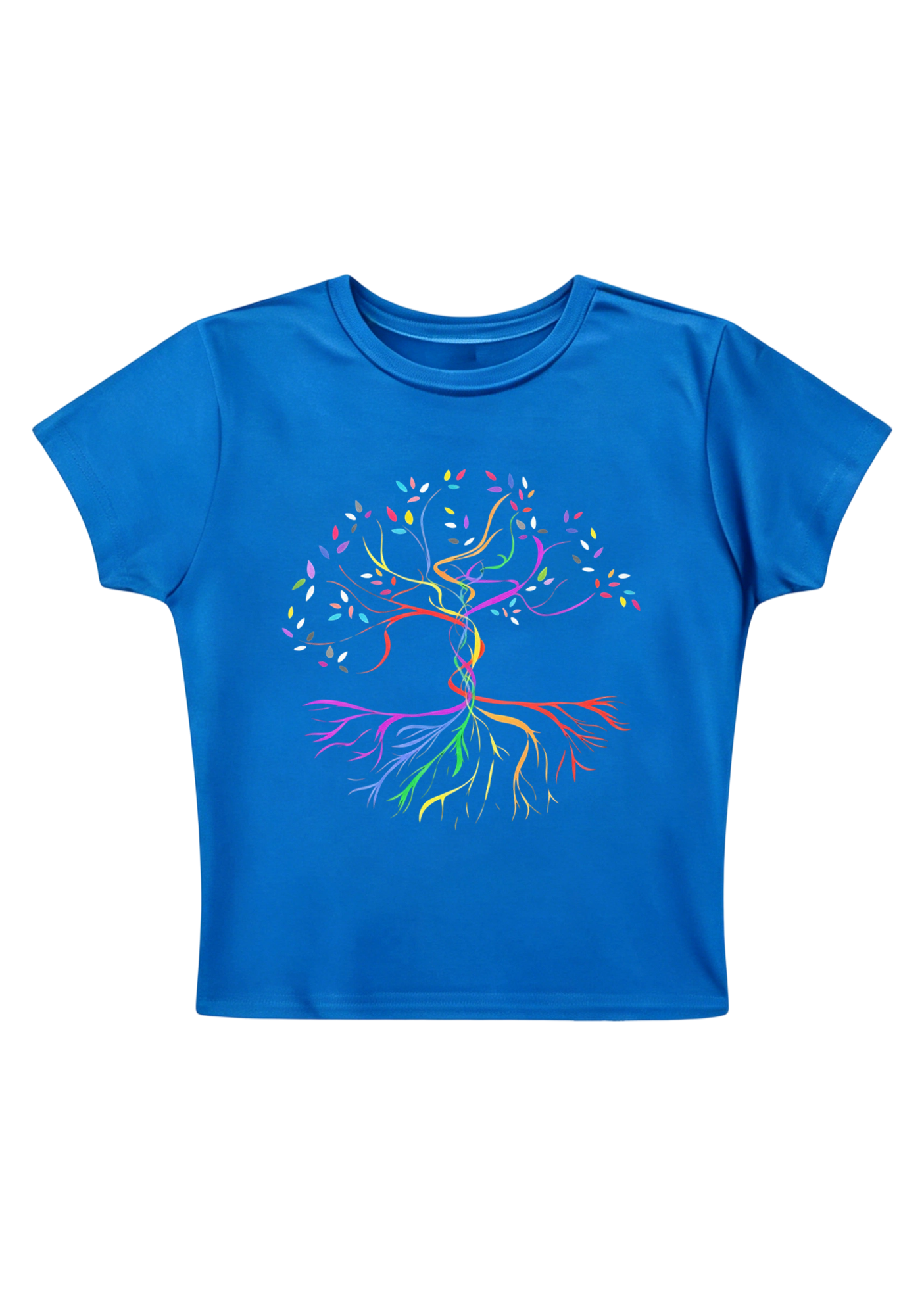 Rainbow Life Tree Y2K Baby Tee