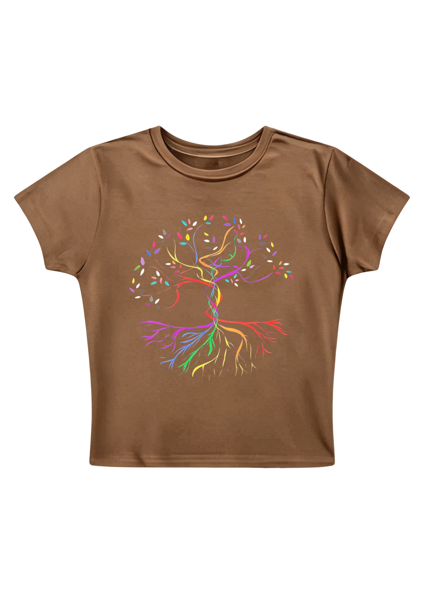 Rainbow Life Tree Y2K Baby Tee
