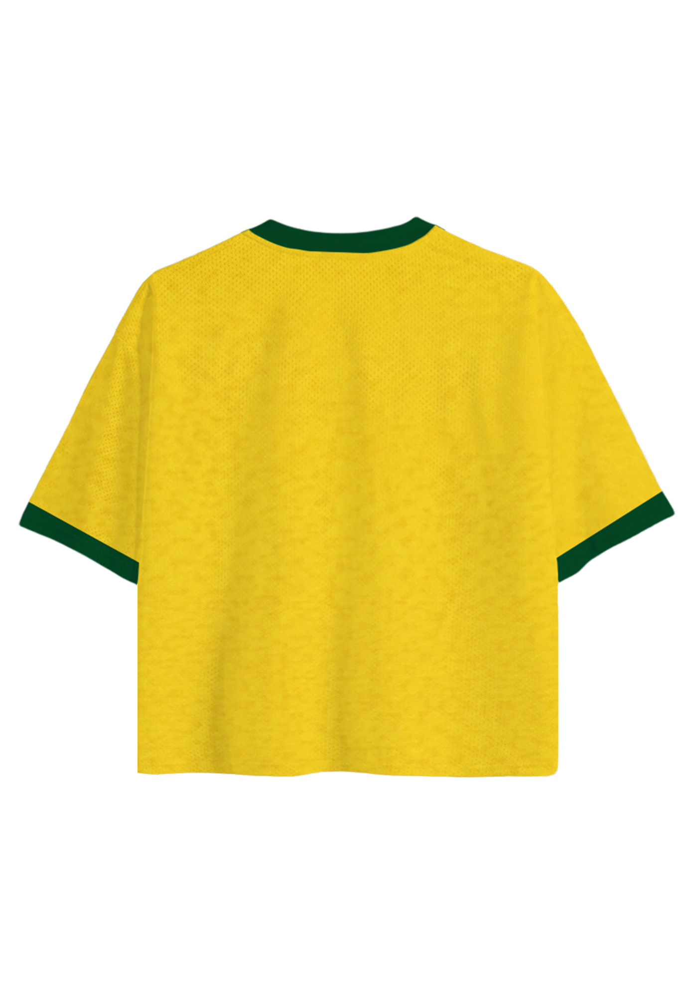 Brasil Sunburst Yellow Football Cropped Jersey Shirt