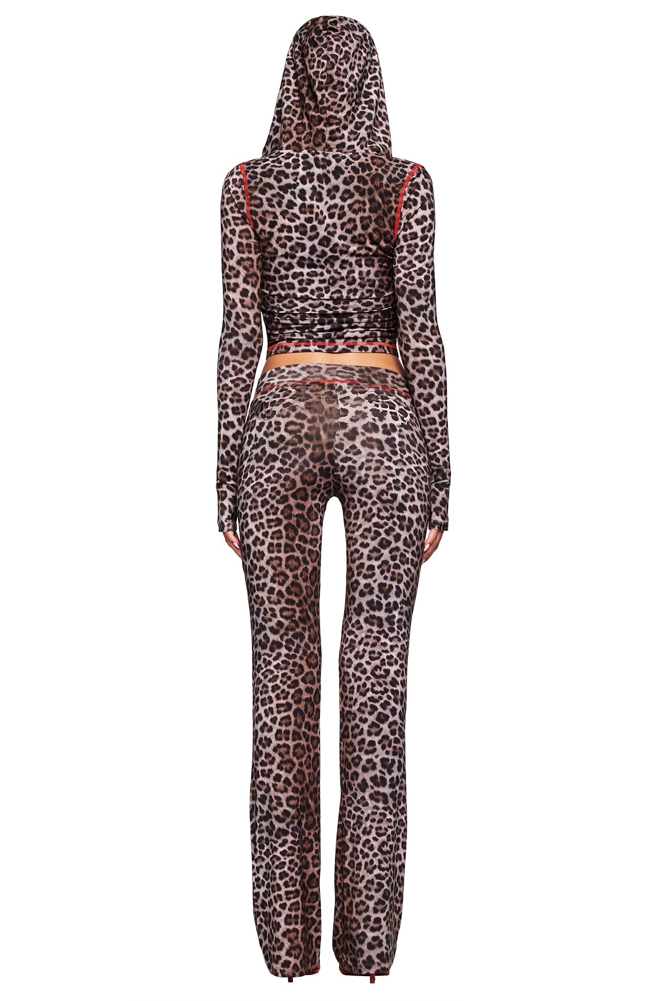 Baddie Style Leopard Print Slim Fit 2 Piece Y2K Zip Up Tracksuit