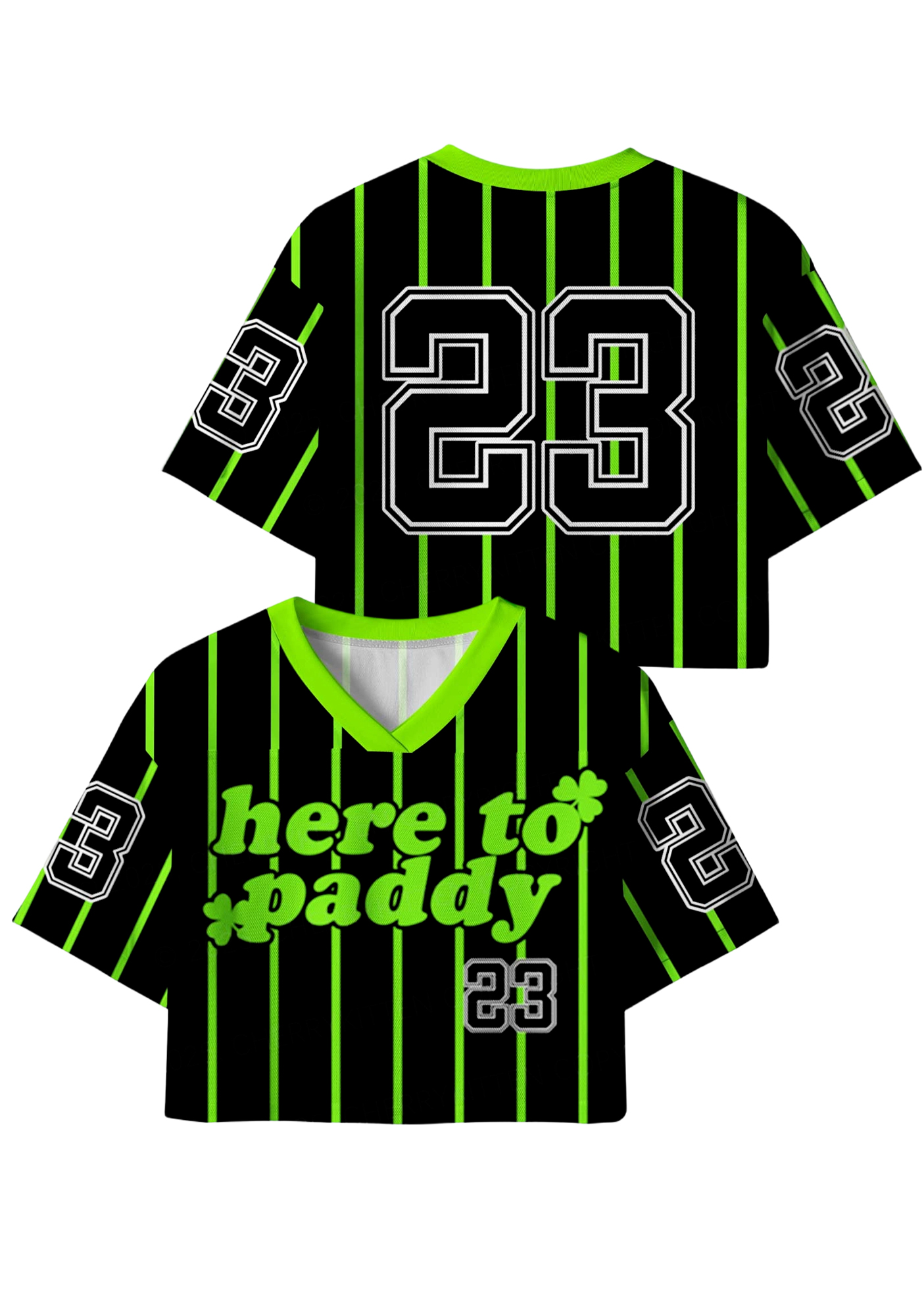 Paddy Y2K Crop Sport Jersey Shirts
