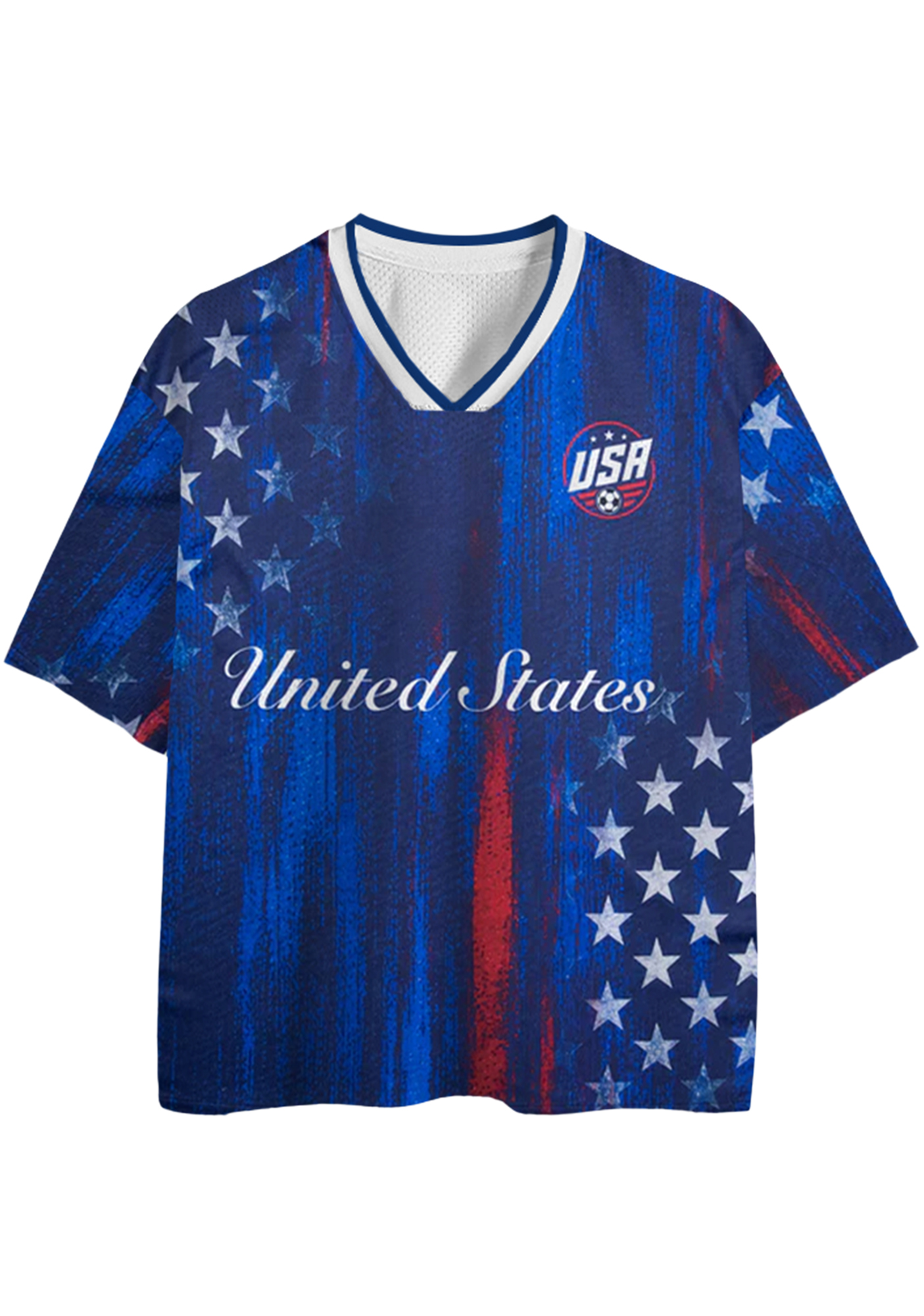 Retro USA Stars & Stripes Mesh Jersey Shirts