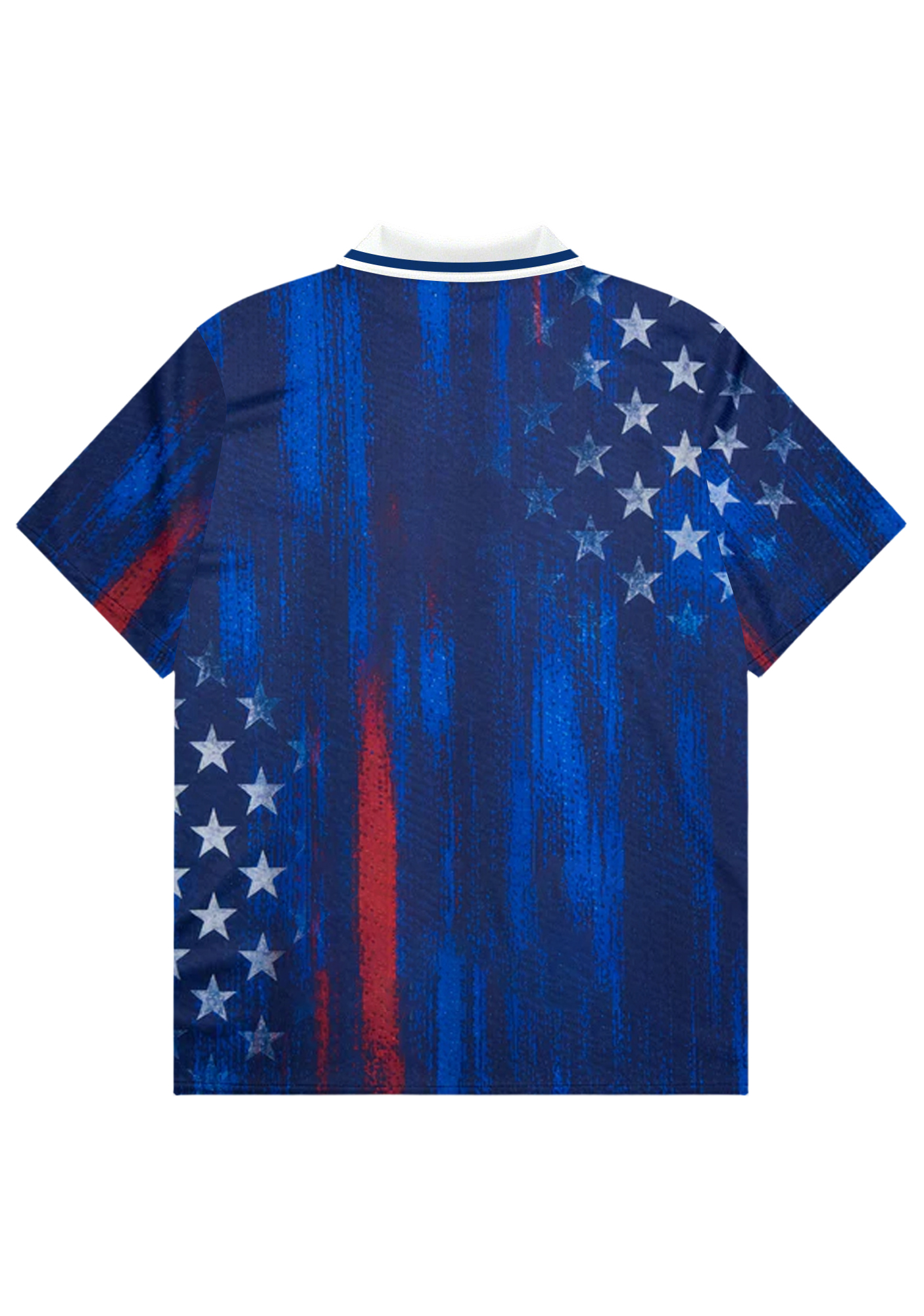 Retro USA Stars & Stripes Collared Soccer Jersey
