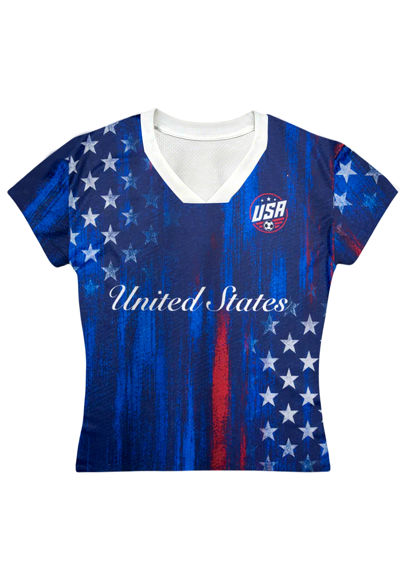 Retro USA Stars & Stripes Mesh Baby Tee