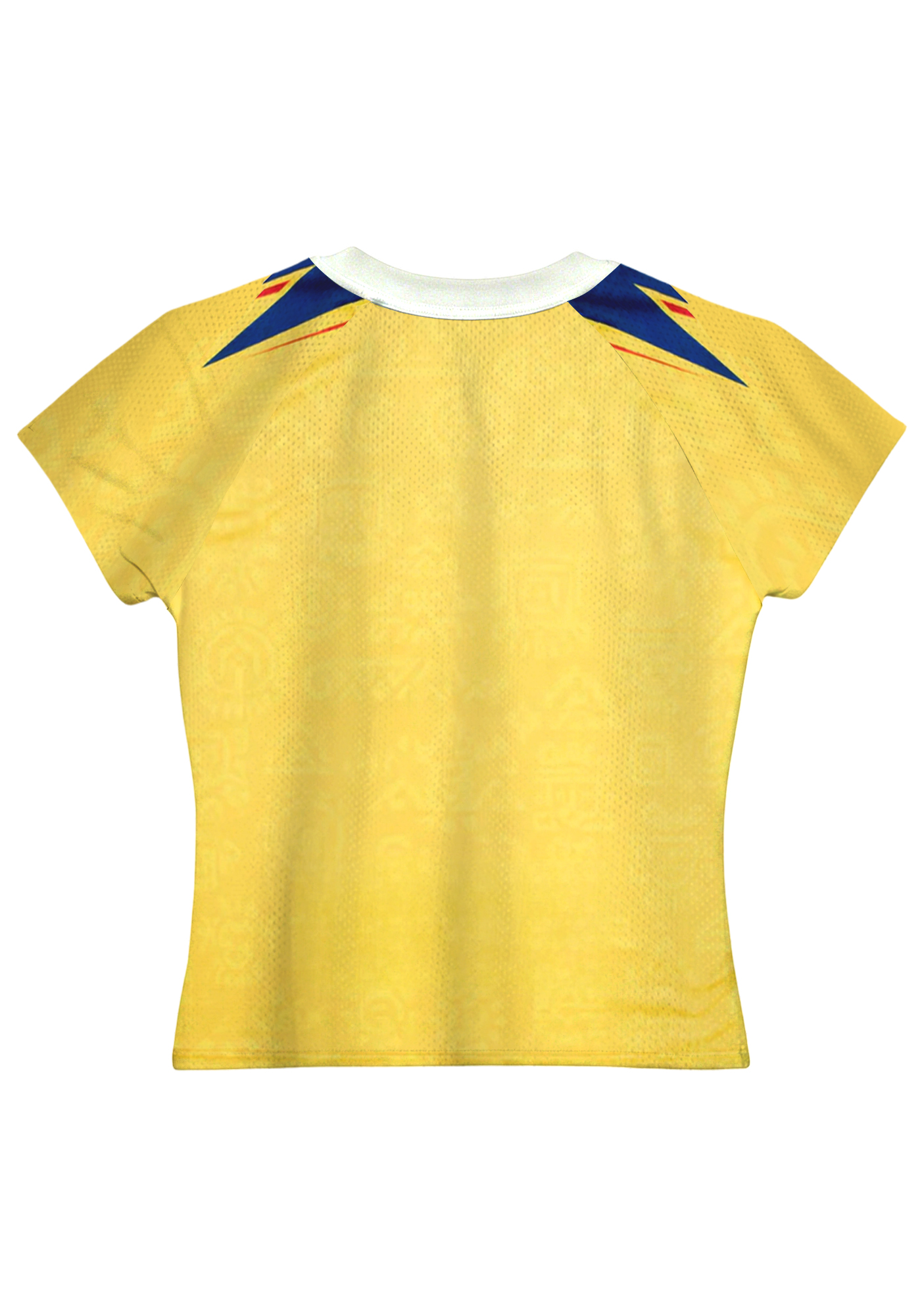  Yellow Heatwave: Colombia Throwback Mesh Baby Tee