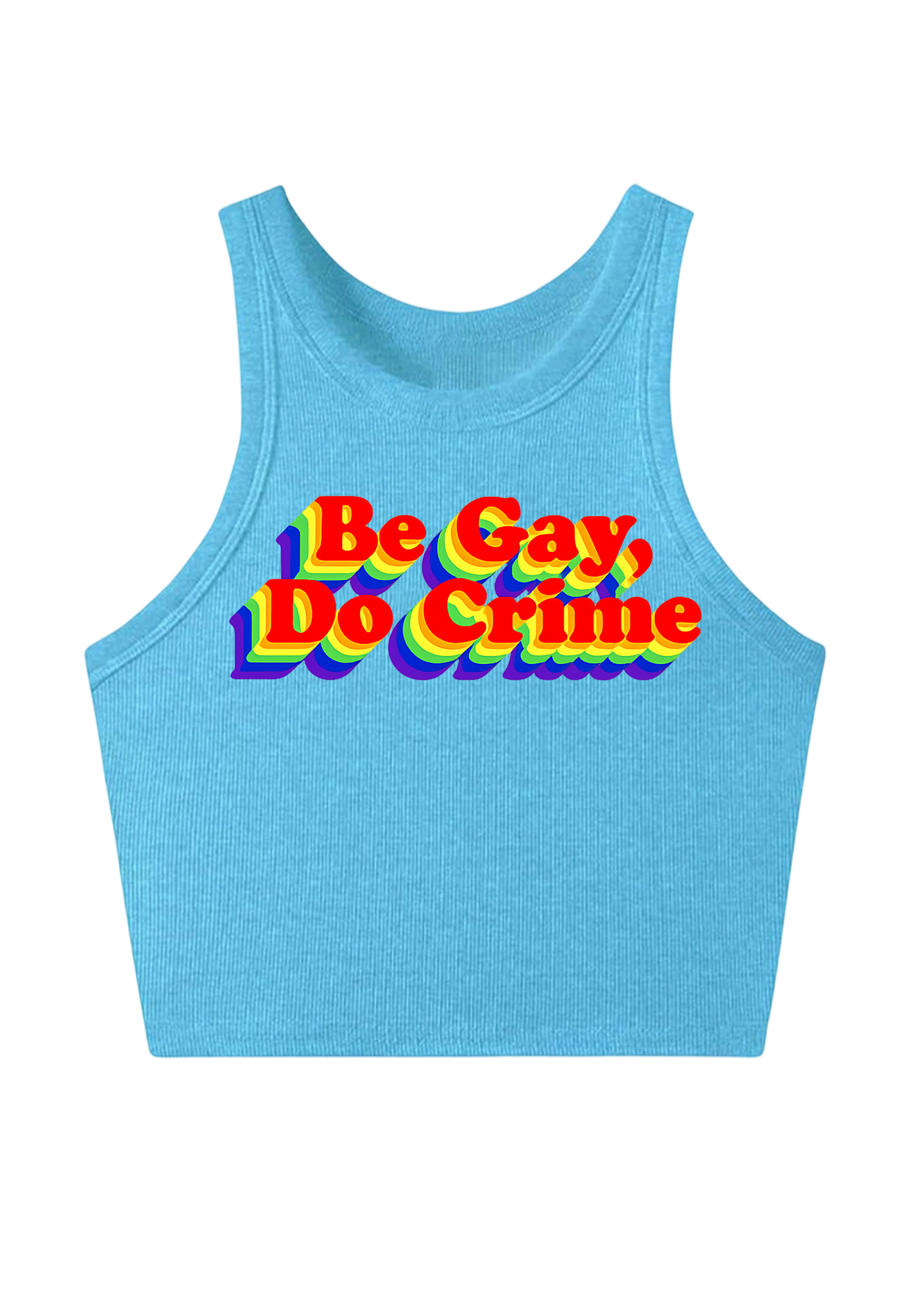 Be Gay Do Crime Y2K Crop Tank Top