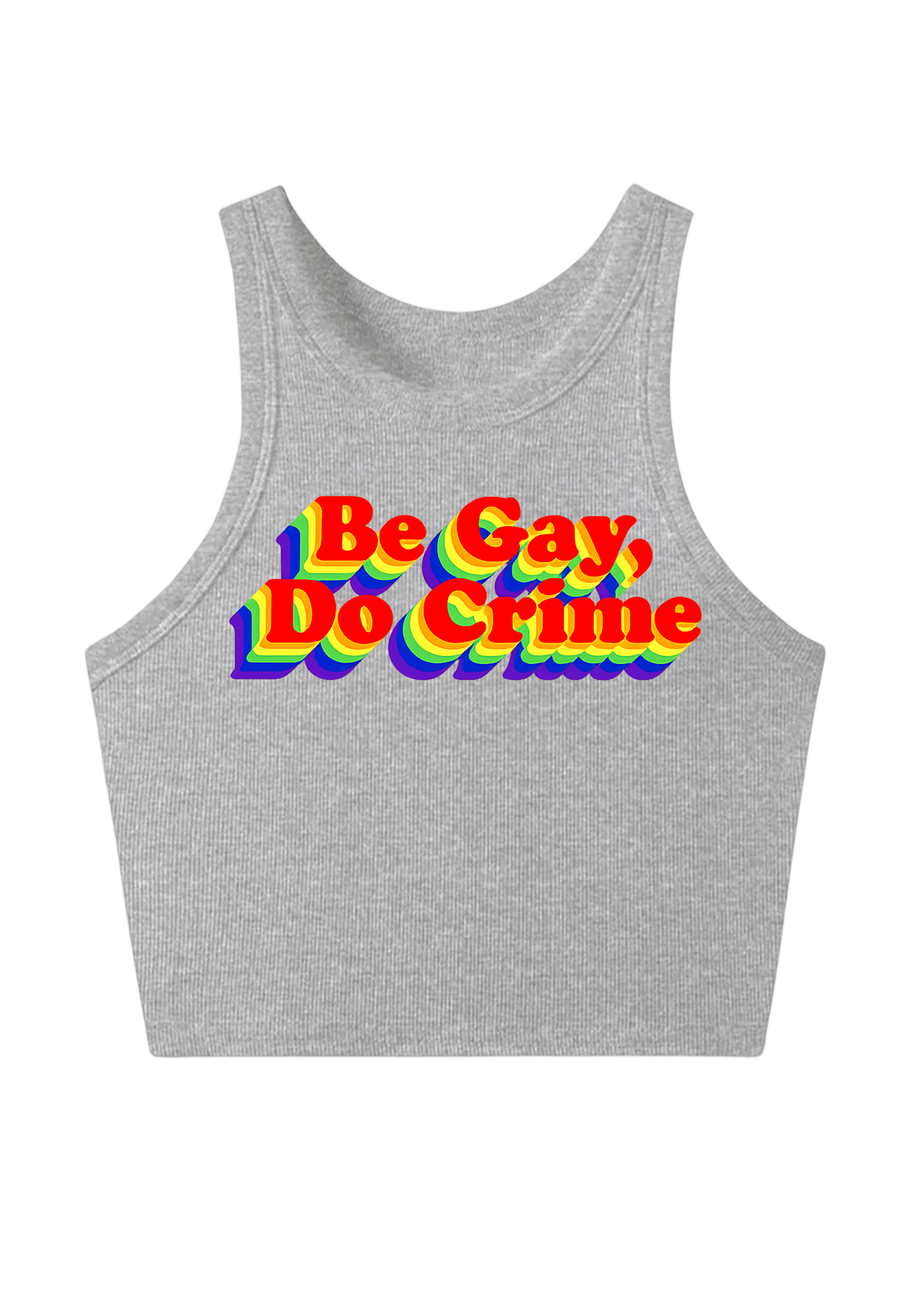 Be Gay Do Crime Y2K Crop Tank Top