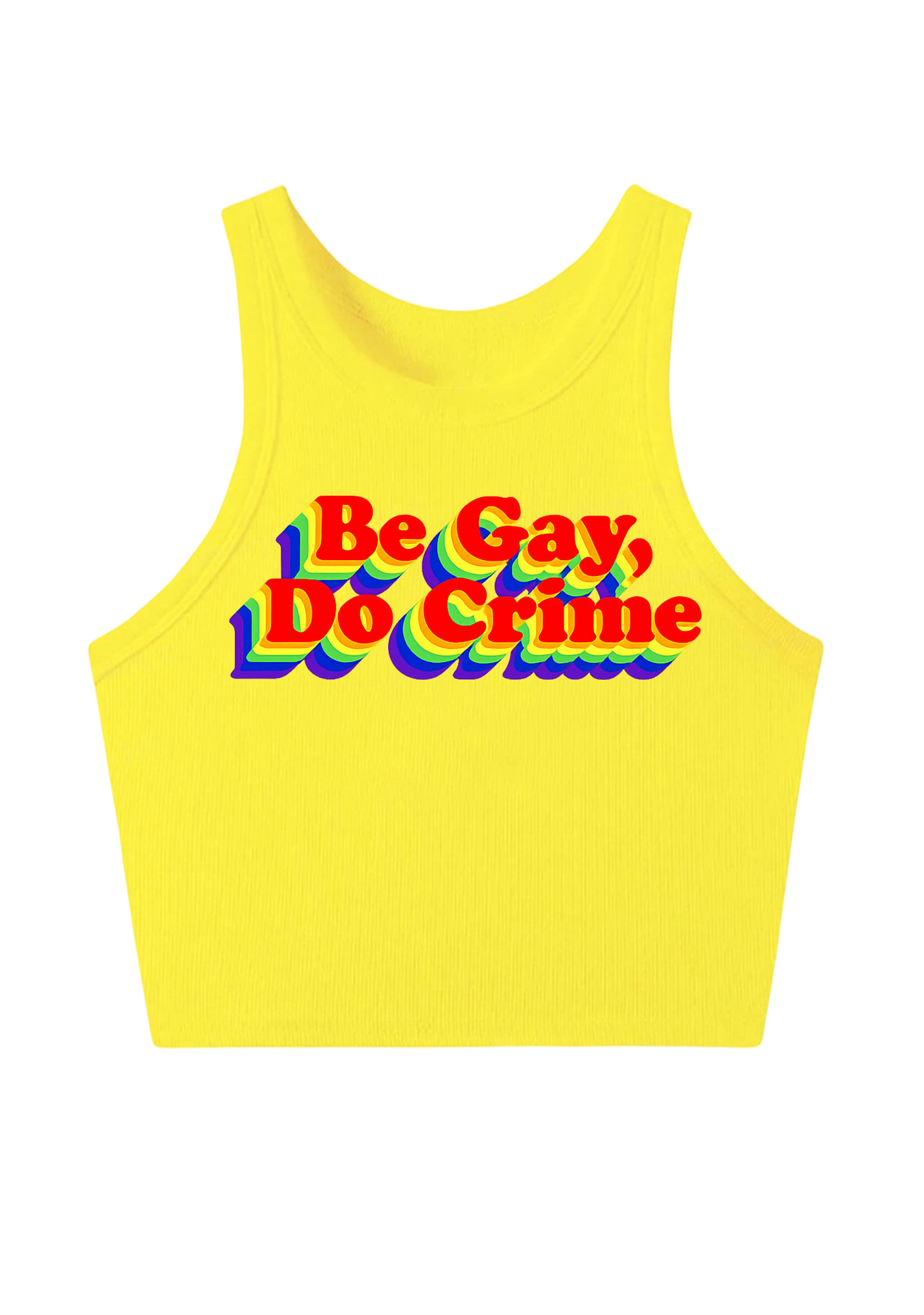 Be Gay Do Crime Y2K Crop Tank Top