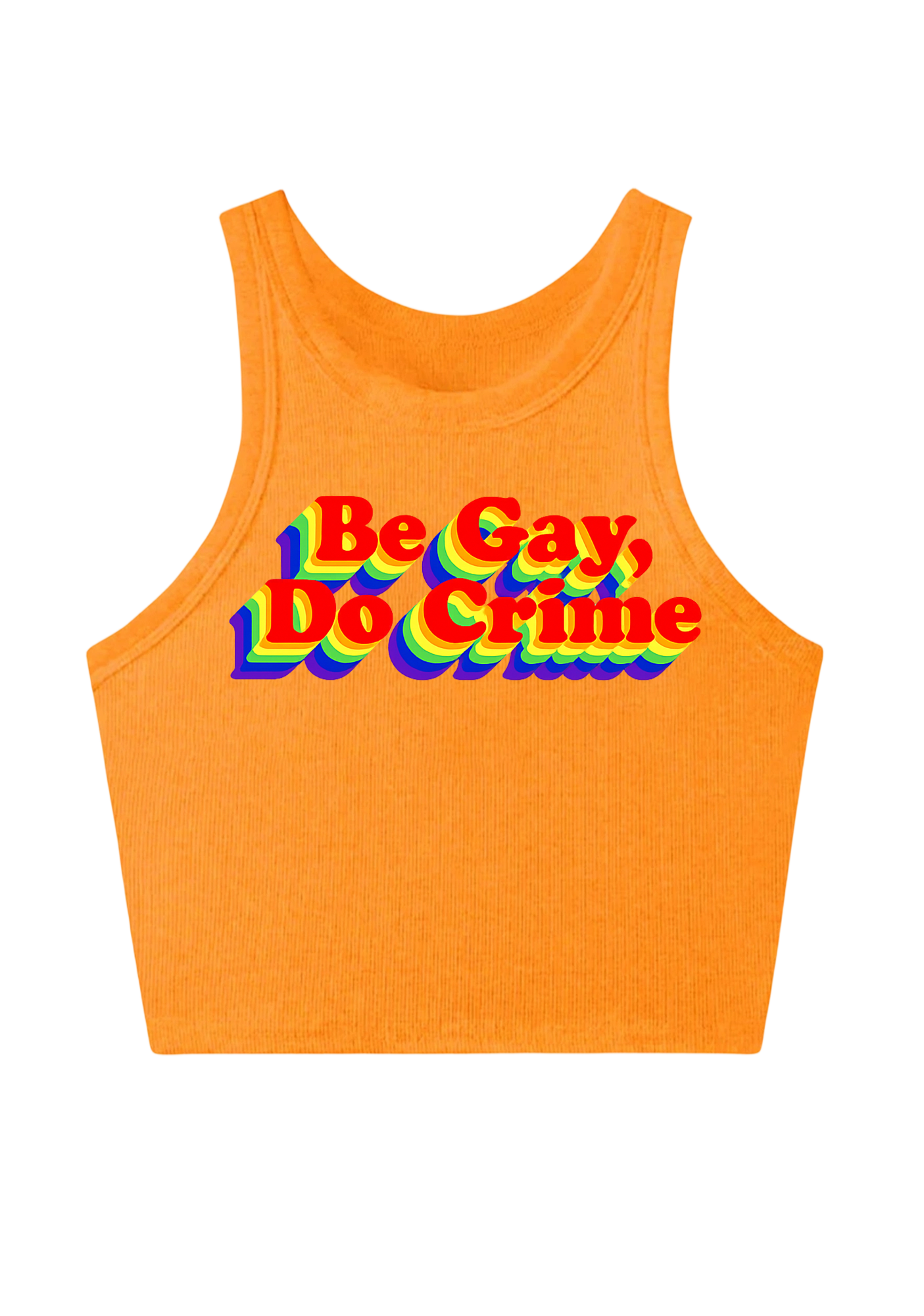 Be Gay Do Crime Y2K Crop Tank Top