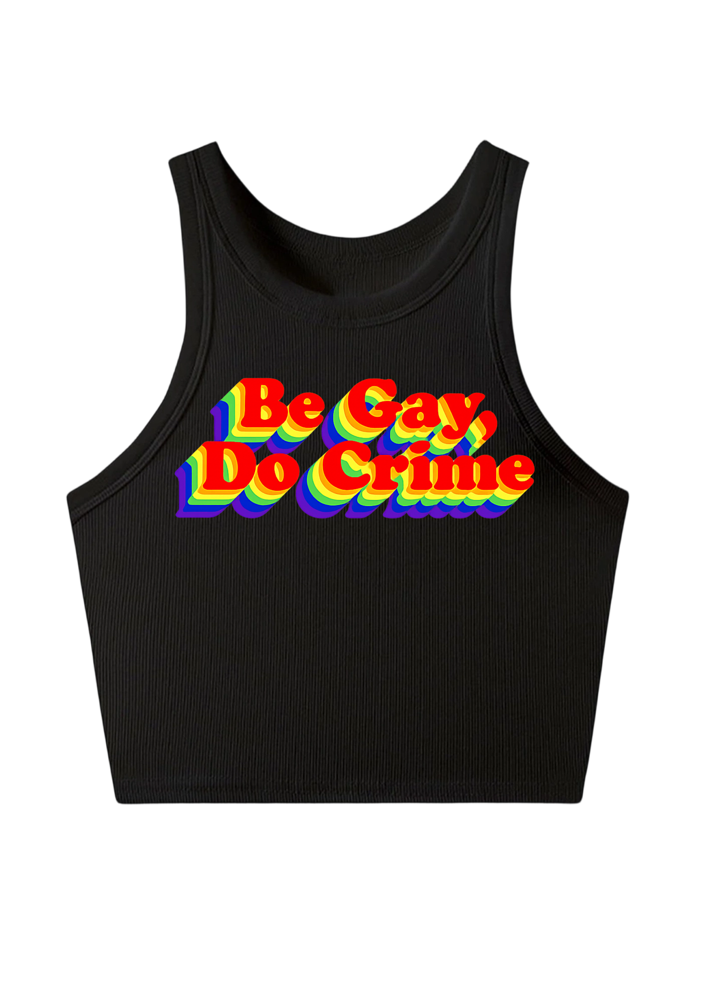 Be Gay Do Crime Y2K Crop Tank Top