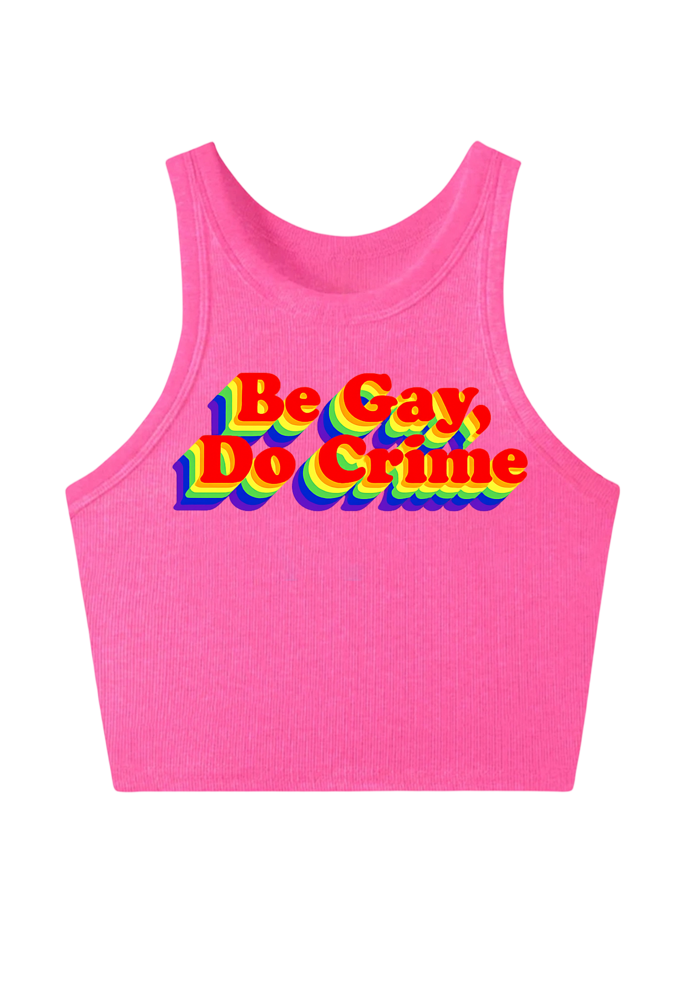 Be Gay Do Crime Y2K Crop Tank Top