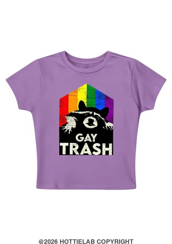 Gay Trash Y2K Baby Tee