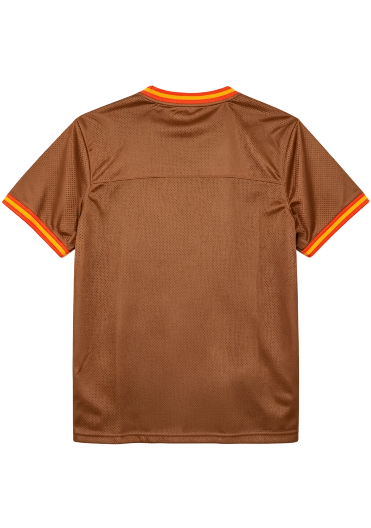 Brown Mesh 00 Number Graphic Jersey Shirts