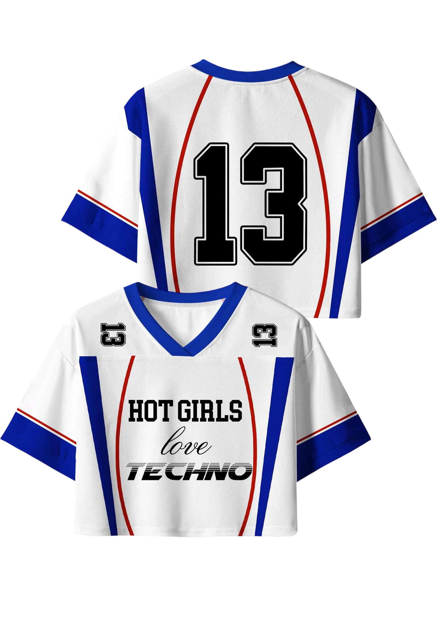 Hot Girls Y2K Crop Sport Jersey Shirts