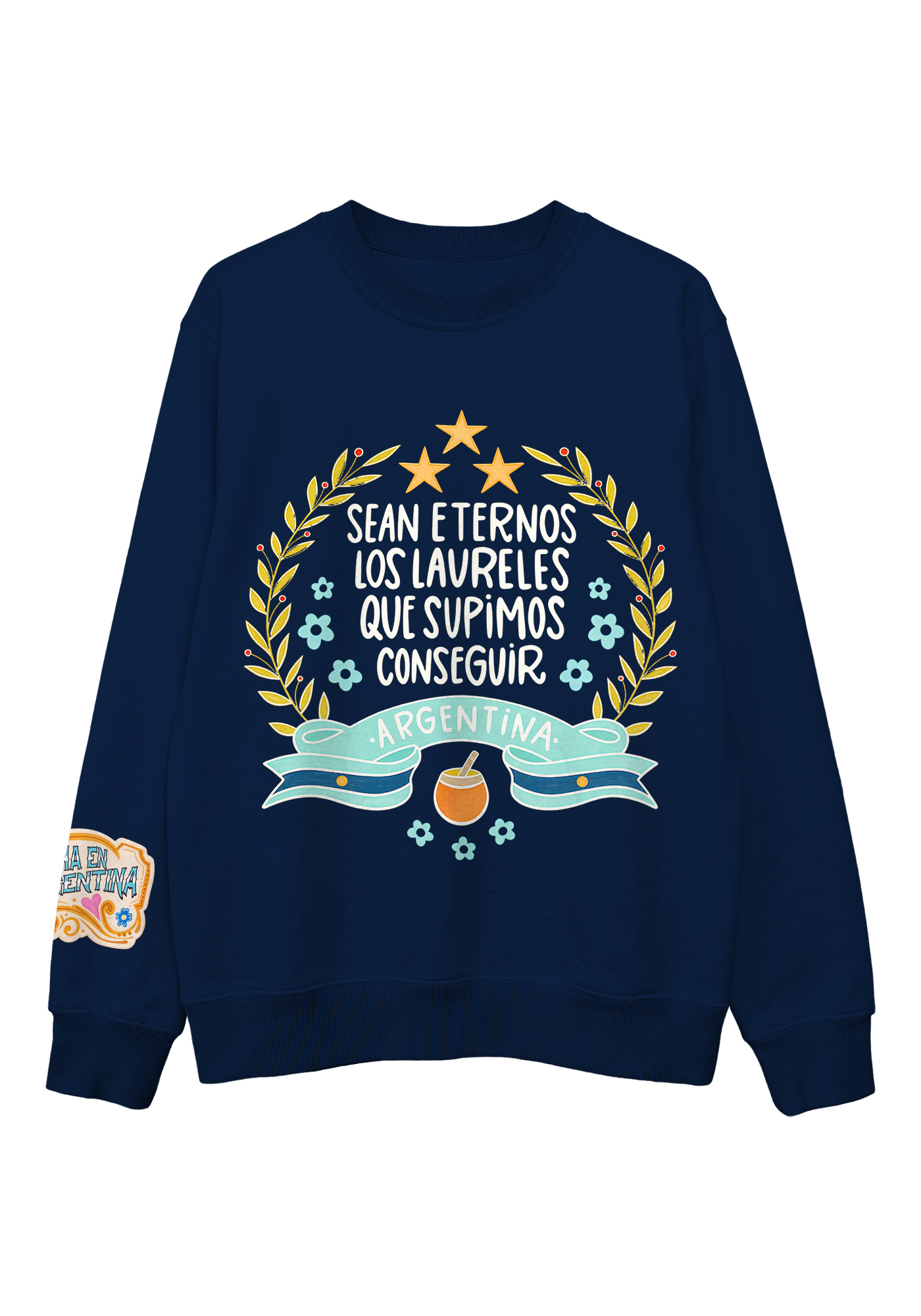 Argentina Champion Laurel Wreath Mate Graphic Casual Sweatshirt