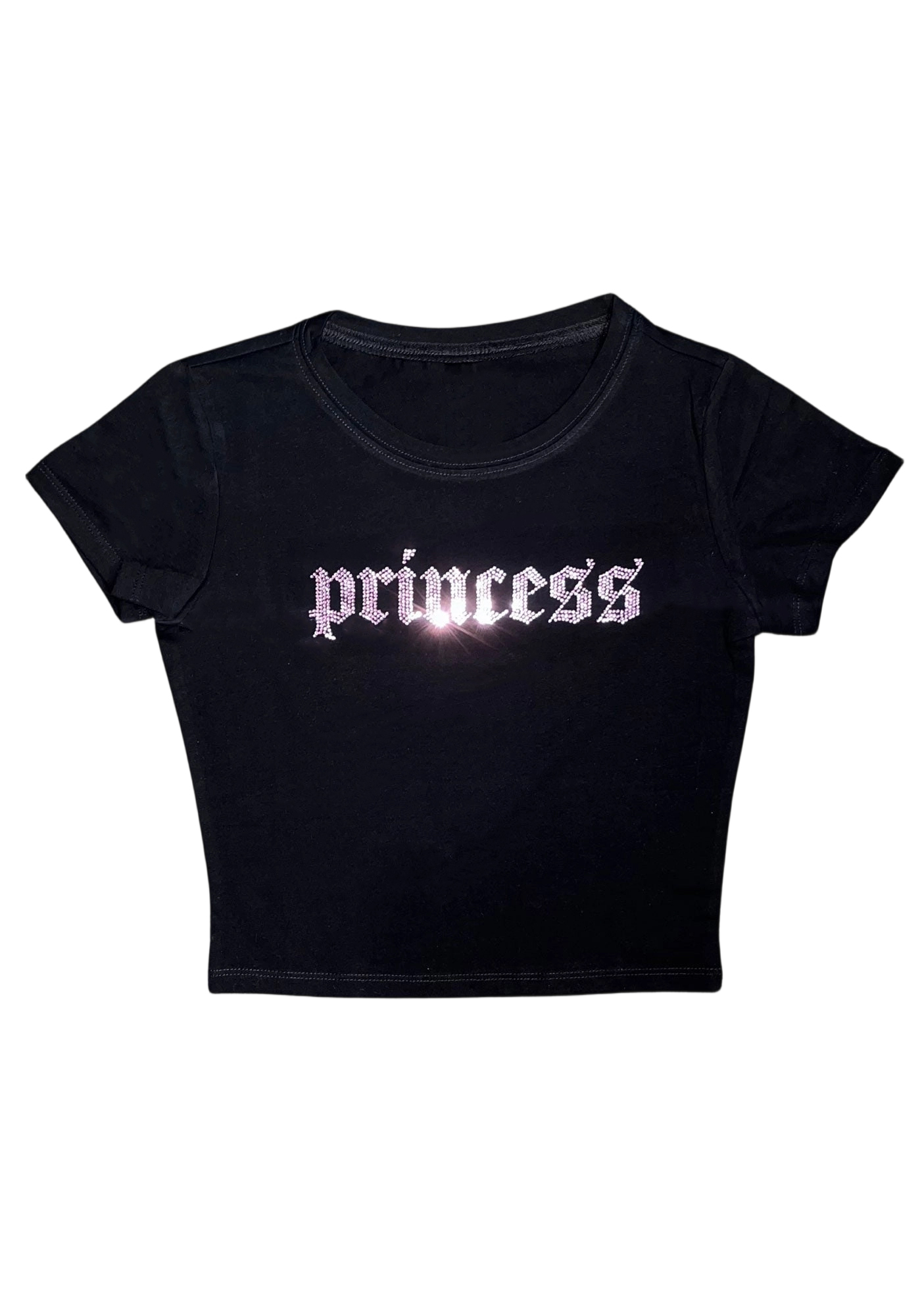 Princess Rhinestone Y2K Baby Tee