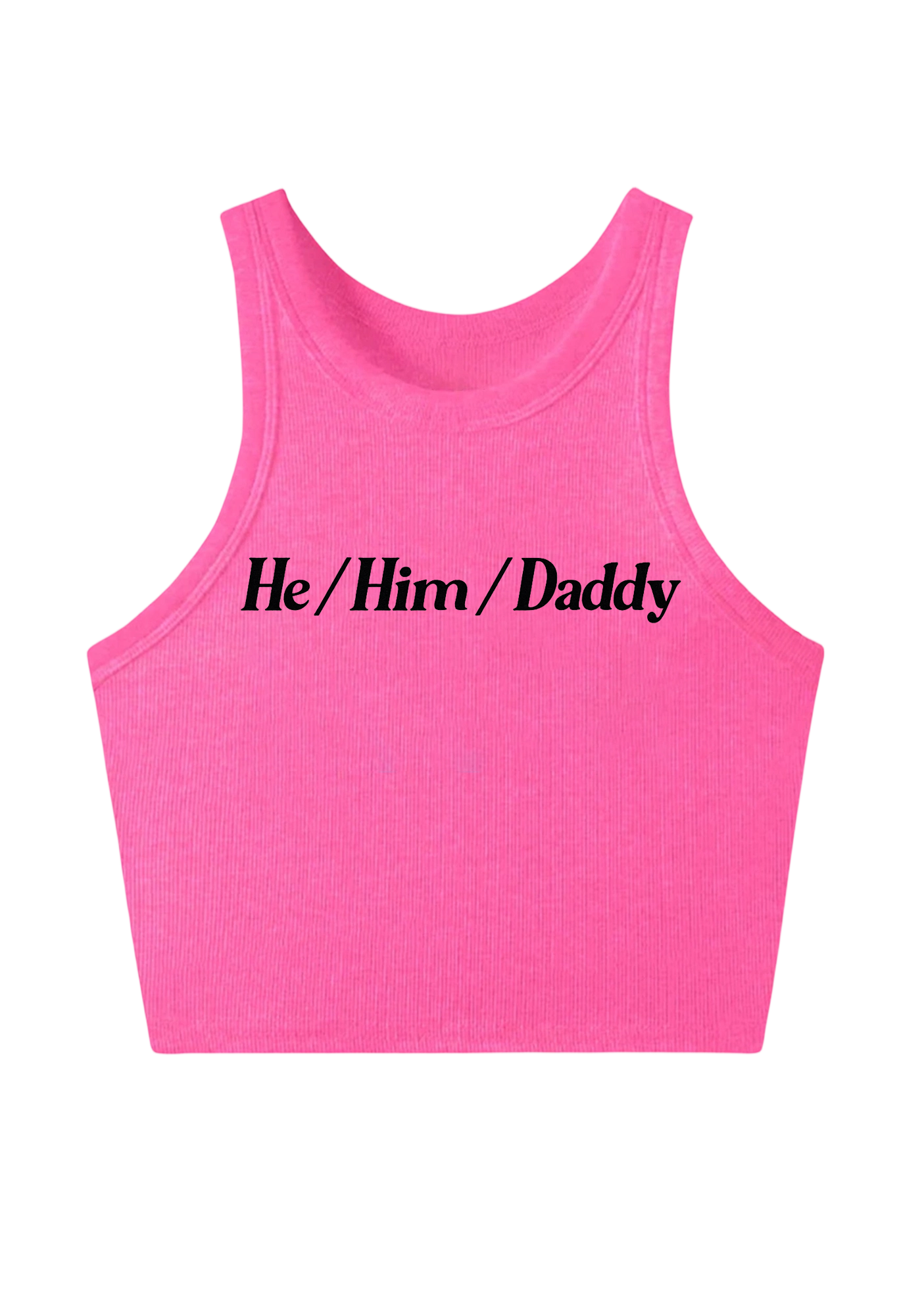 He Him Daddy Y2K Crop Tank Top