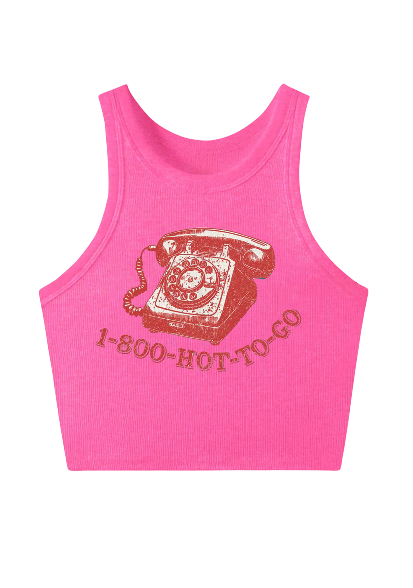 1-800-HOT-TO-GO Y2K Crop Tank Top