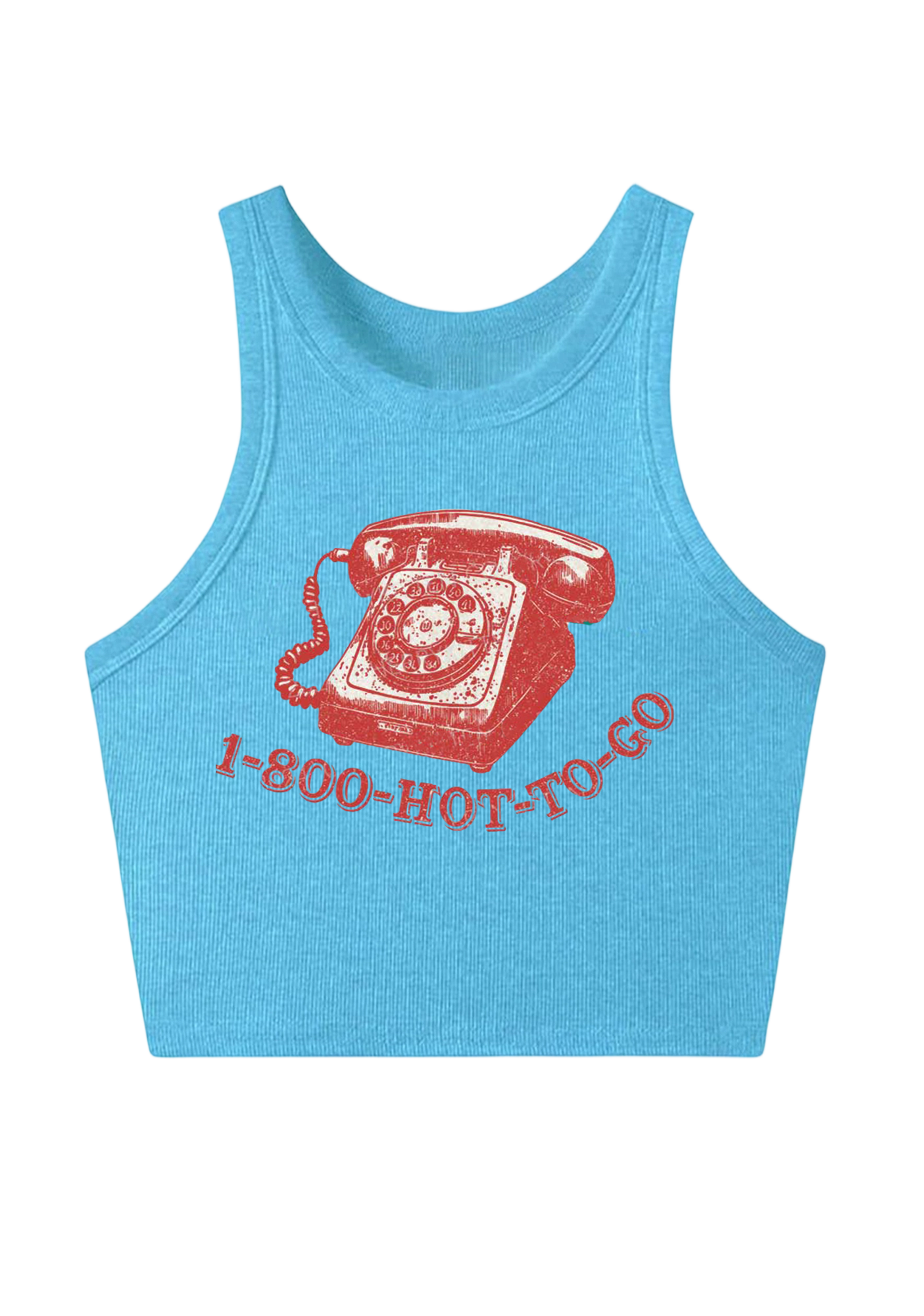 1-800-HOT-TO-GO Y2K Crop Tank Top
