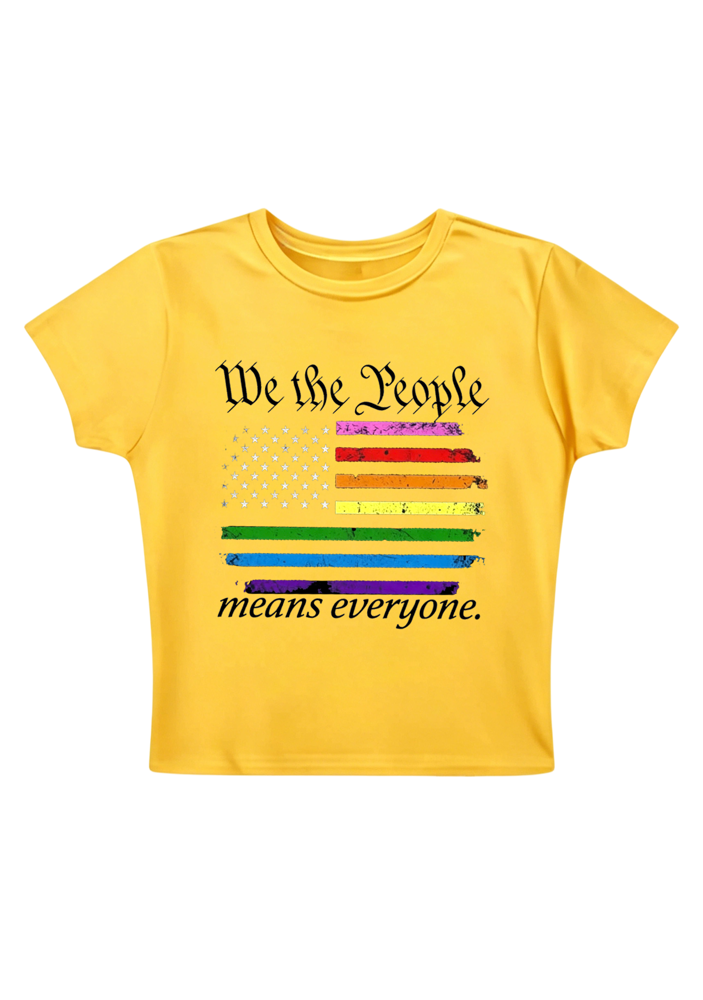 We The People Means Everyone Y2K Baby Tee