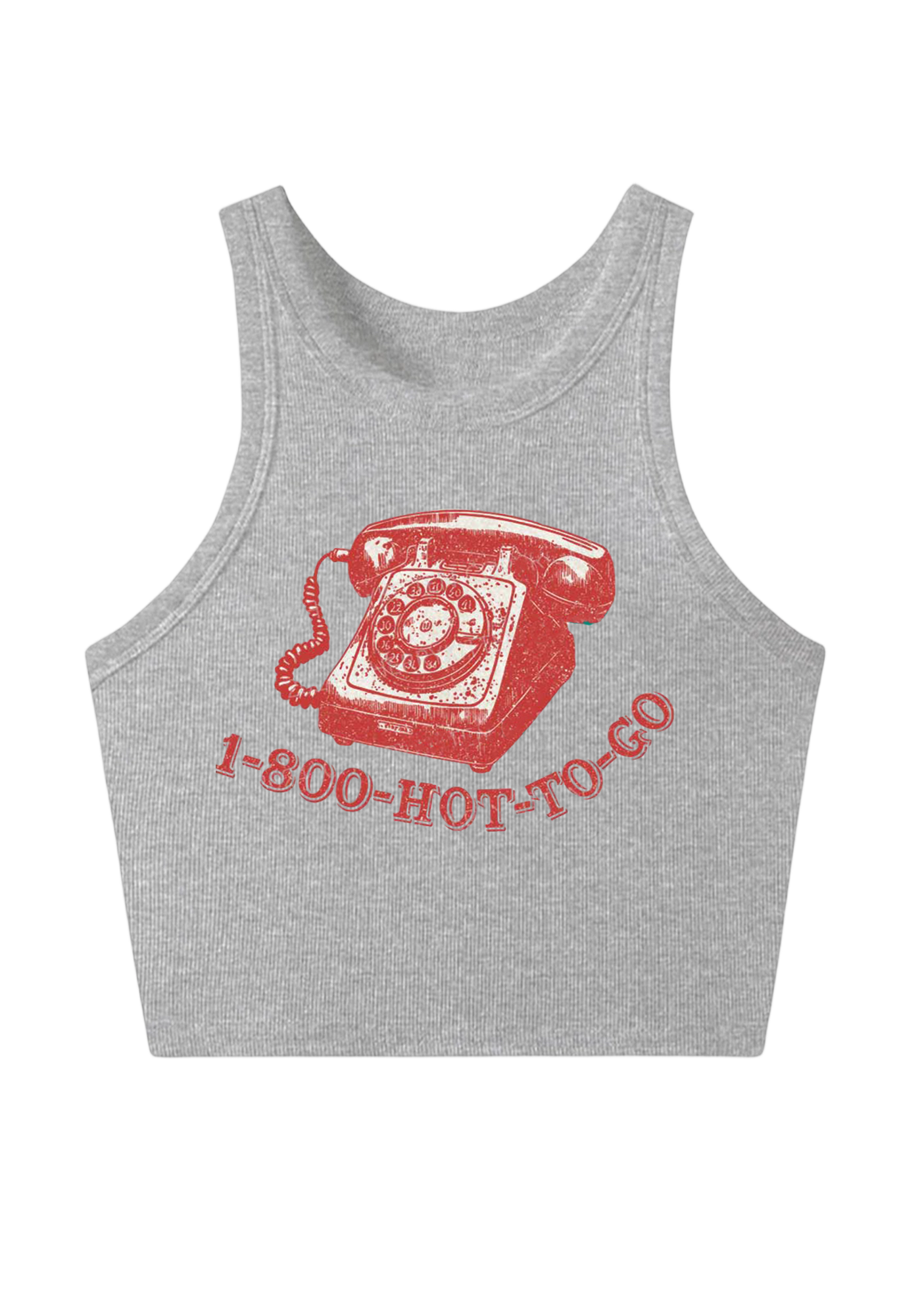 1-800-HOT-TO-GO Y2K Crop Tank Top