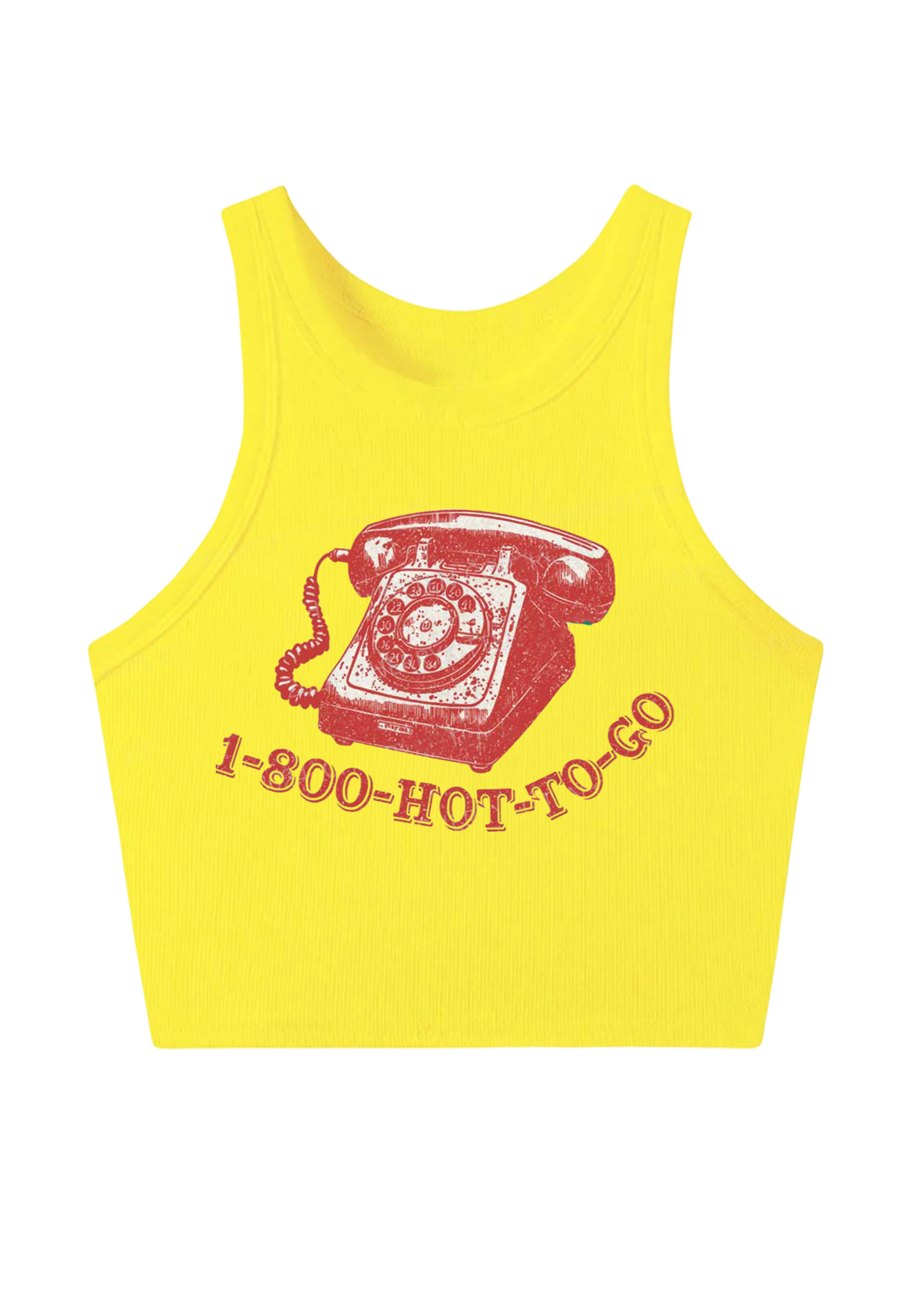 1-800-HOT-TO-GO Y2K Crop Tank Top