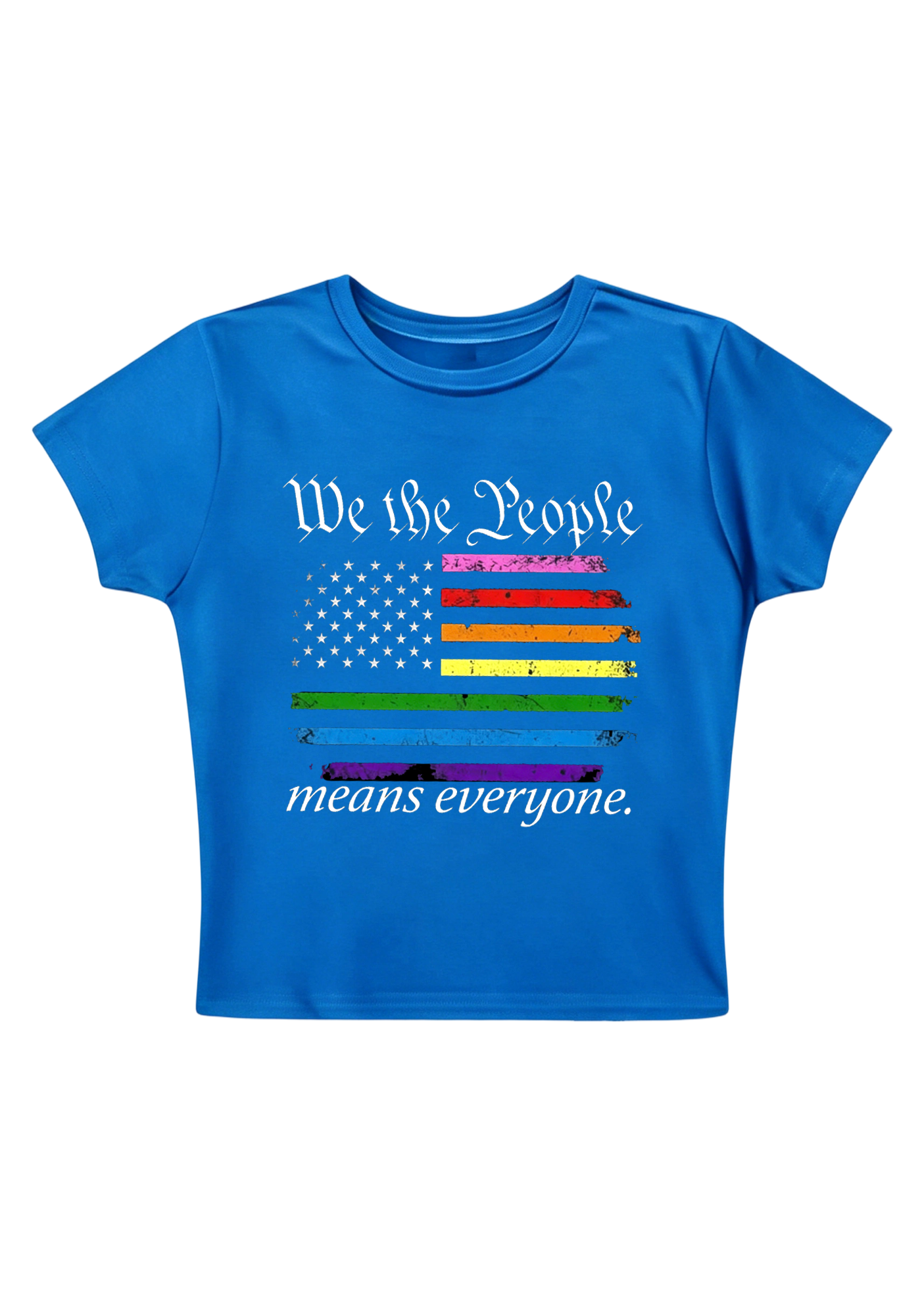 We The People Means Everyone Y2K Baby Tee