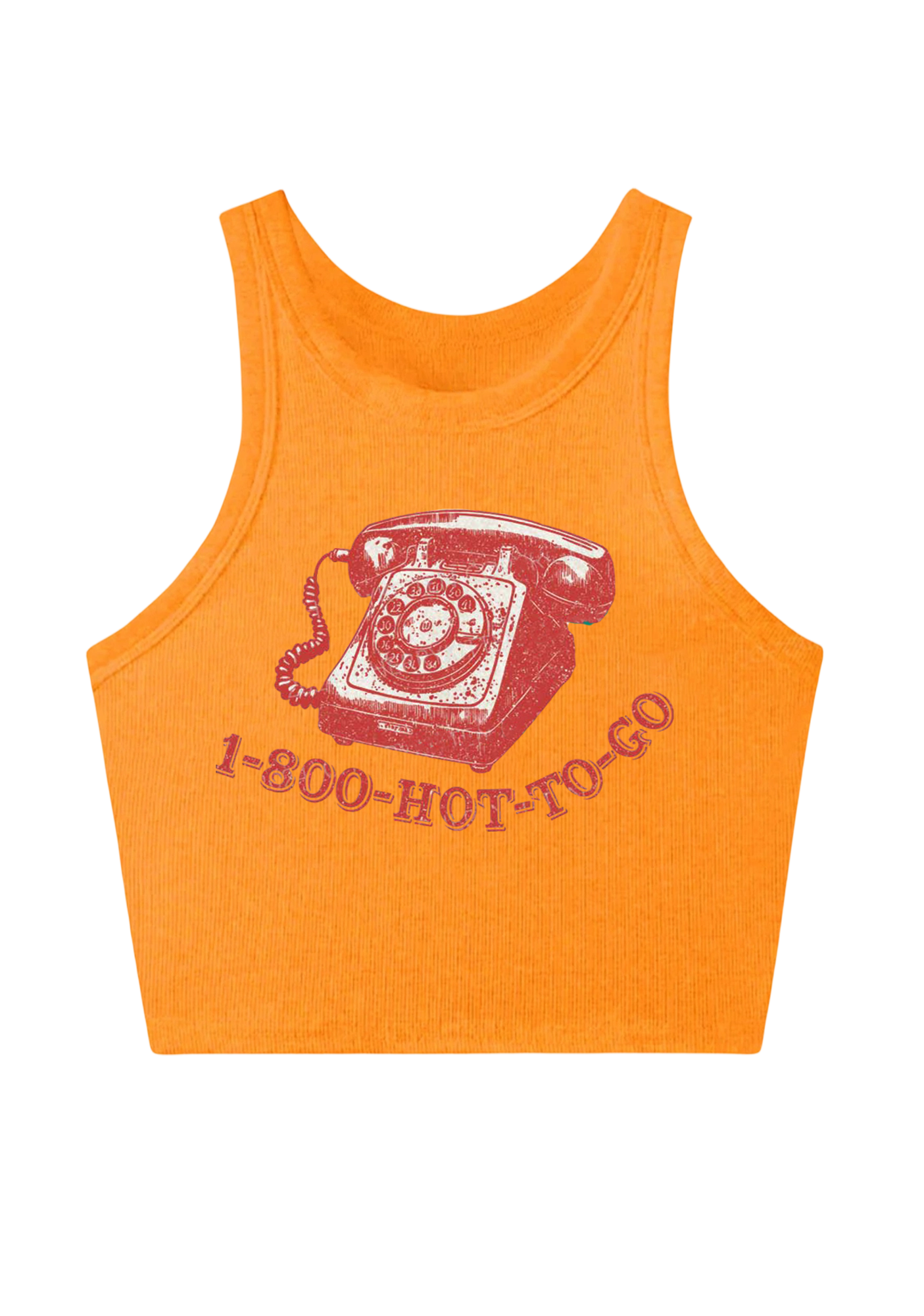 1-800-HOT-TO-GO Y2K Crop Tank Top