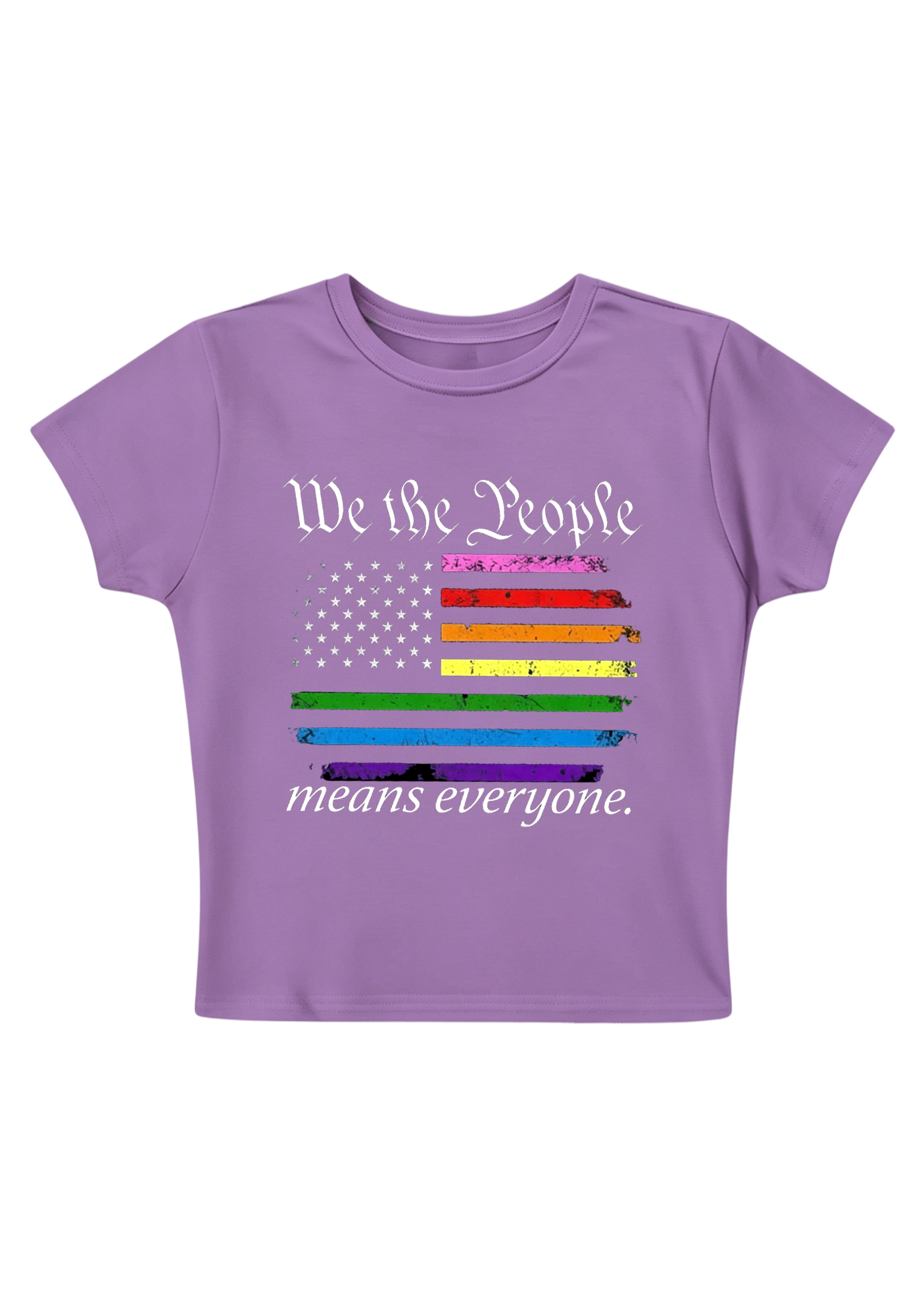We The People Means Everyone Y2K Baby Tee