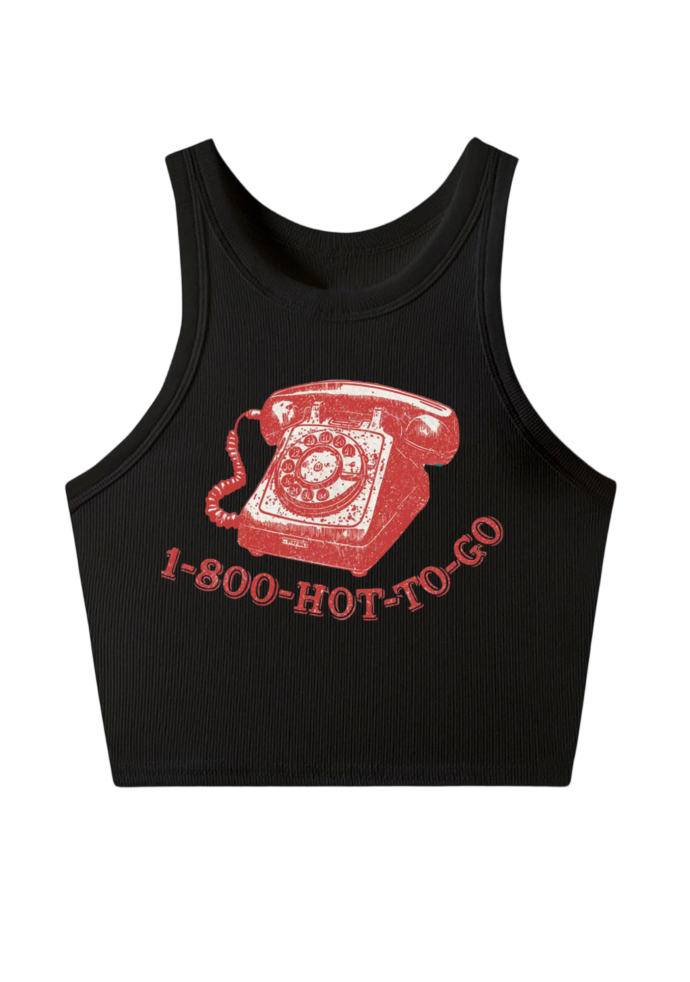 1-800-HOT-TO-GO Y2K Crop Tank Top