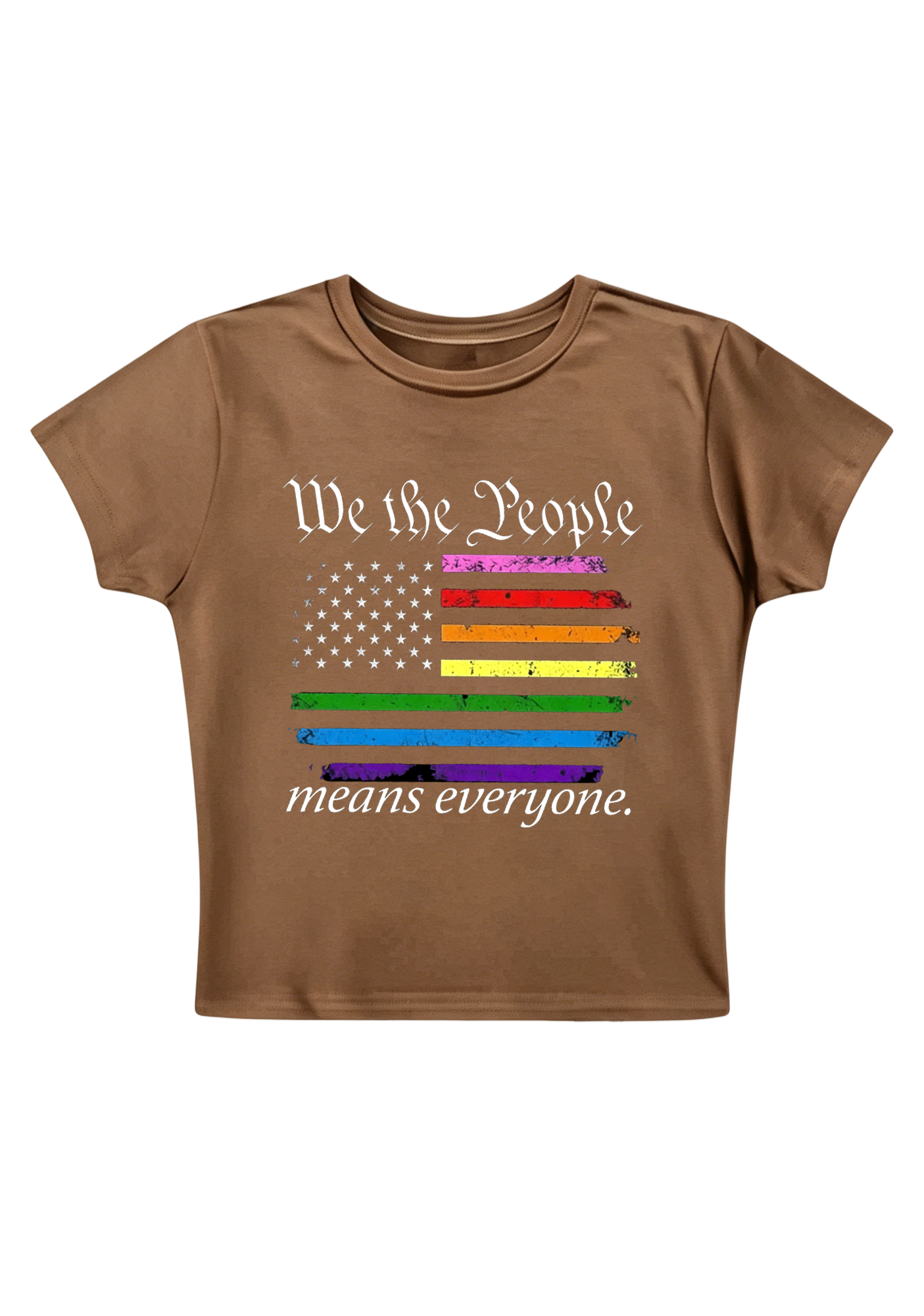 We The People Means Everyone Y2K Baby Tee