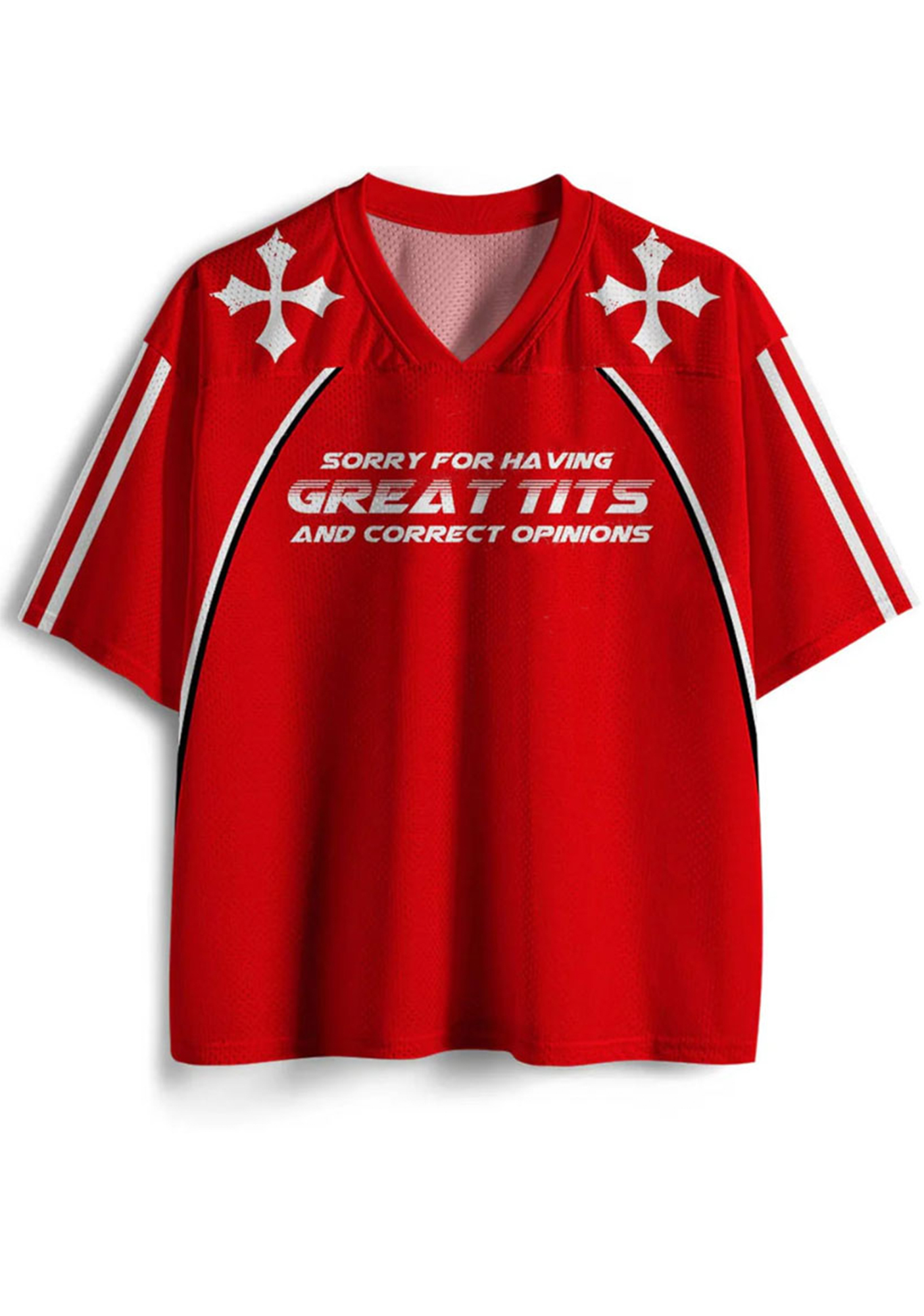 Sorry For Haveing Great Txt Y2K Crop Sport Jersey Shirts