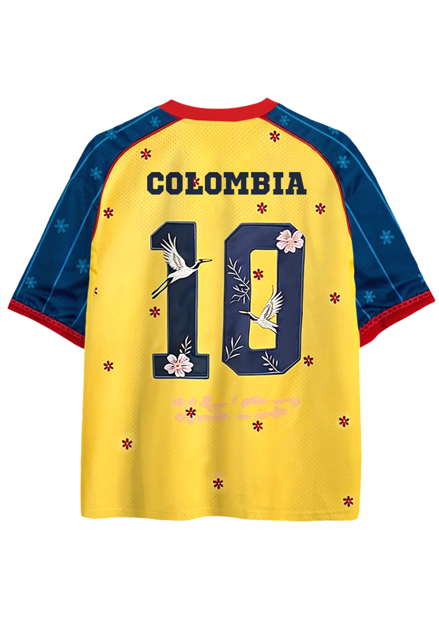 My Colombia #10 Floral Mesh Jersey Shirts