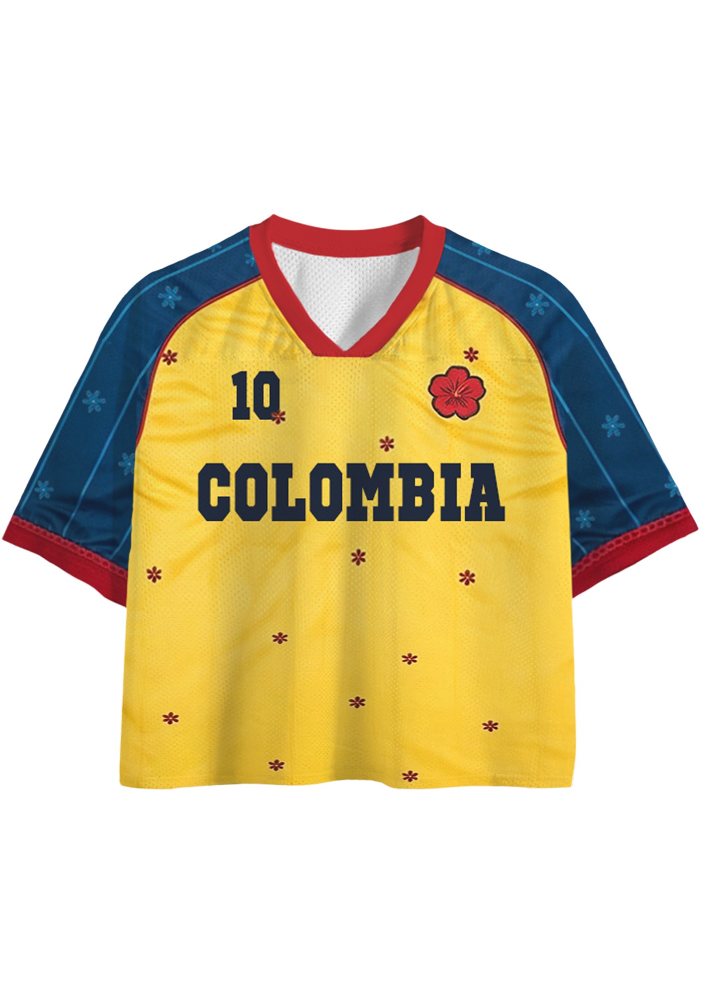My Colombia 10 Cropped Cropped Mesh Jersey Shirt