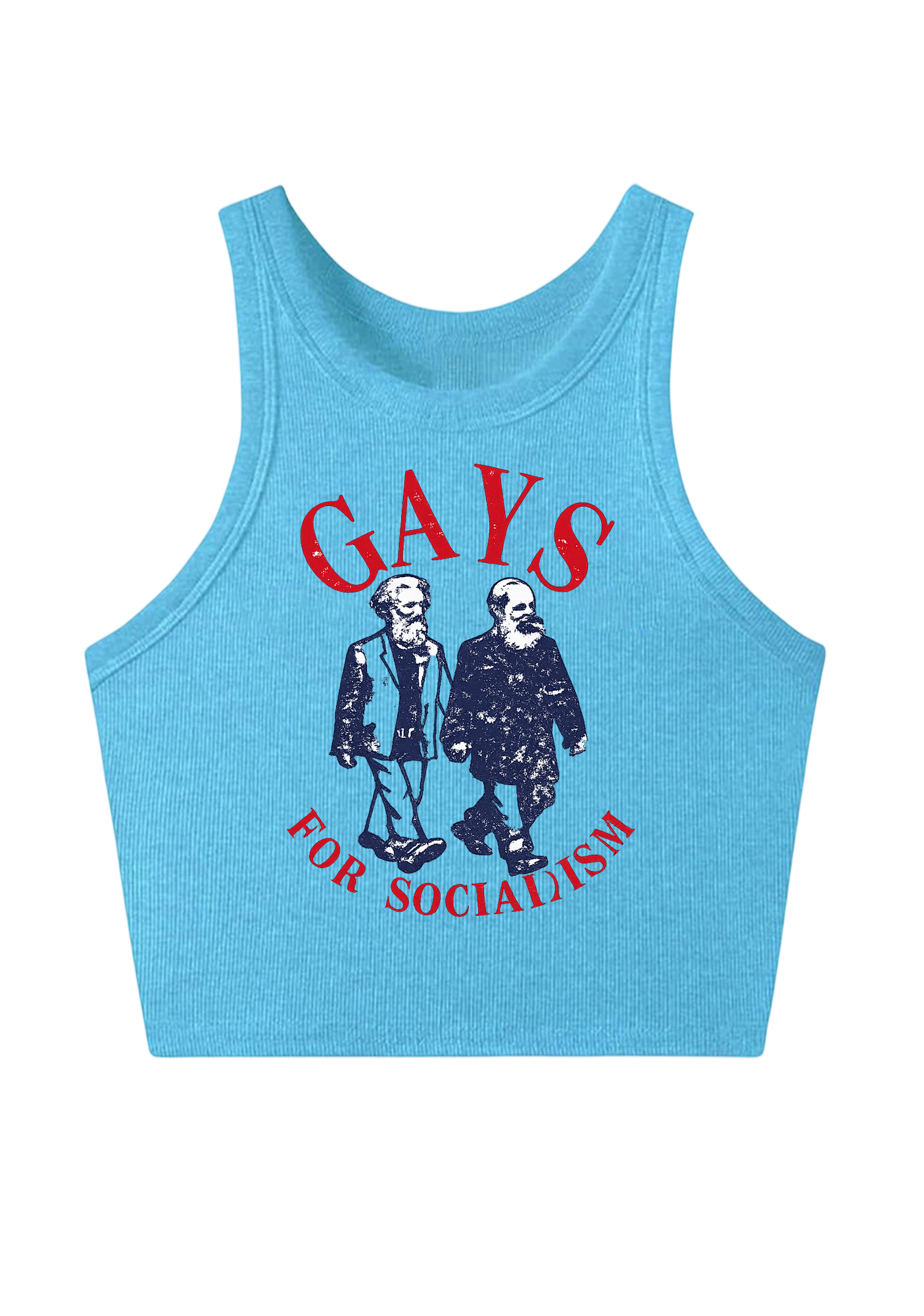 Gays For Socialism Y2K Crop Tank Top