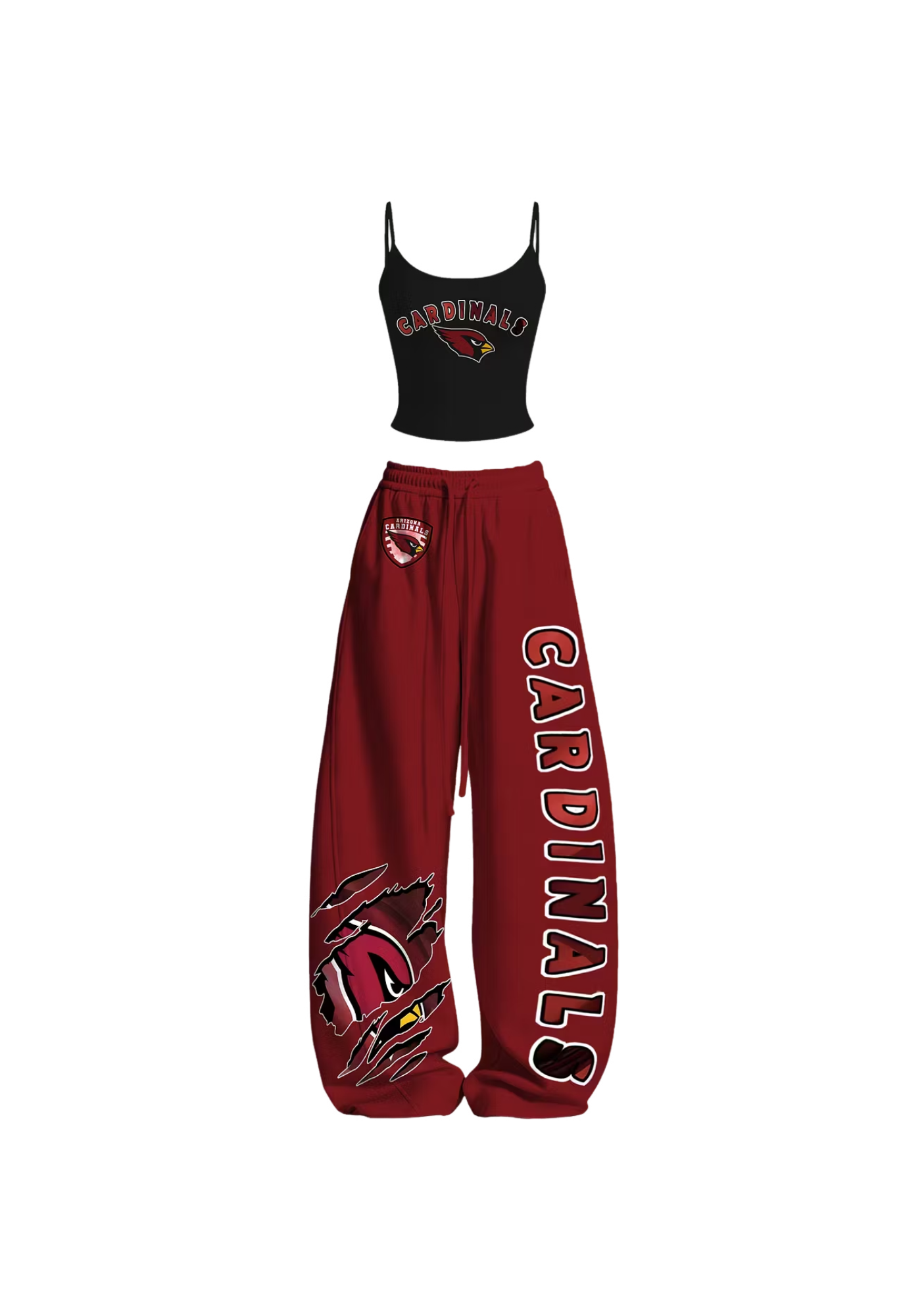Arizona Cardinals Claw Rip Mascot Tops & Elasticated Trousers Two-Piece Set