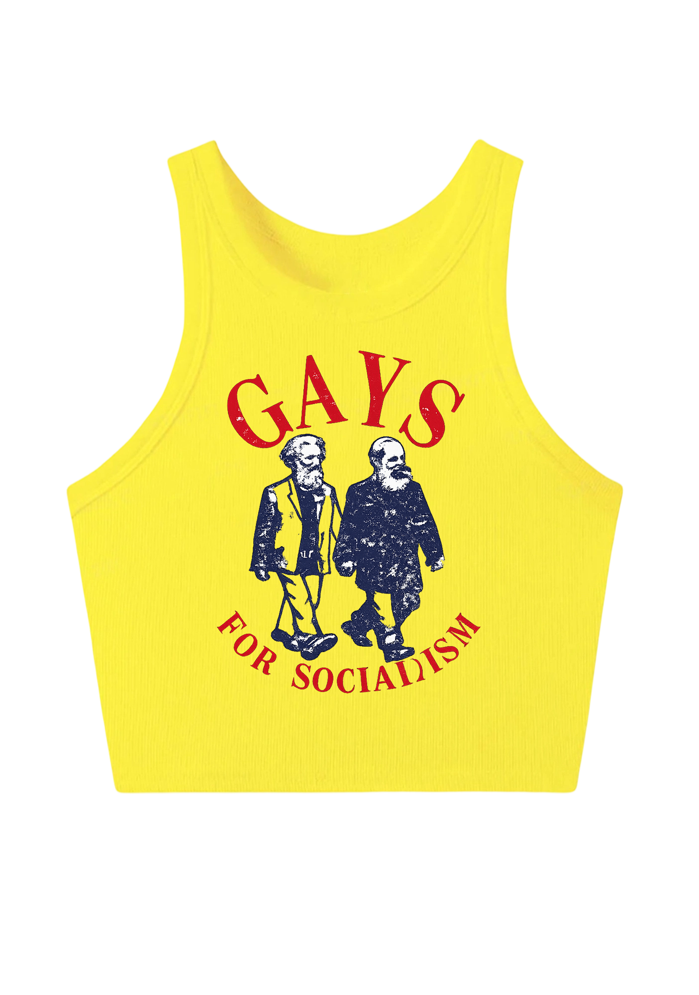 Gays For Socialism Y2K Crop Tank Top