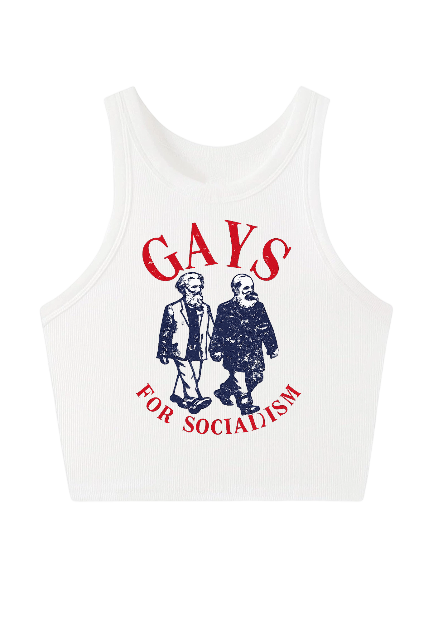 Gays For Socialism Y2K Crop Tank Top