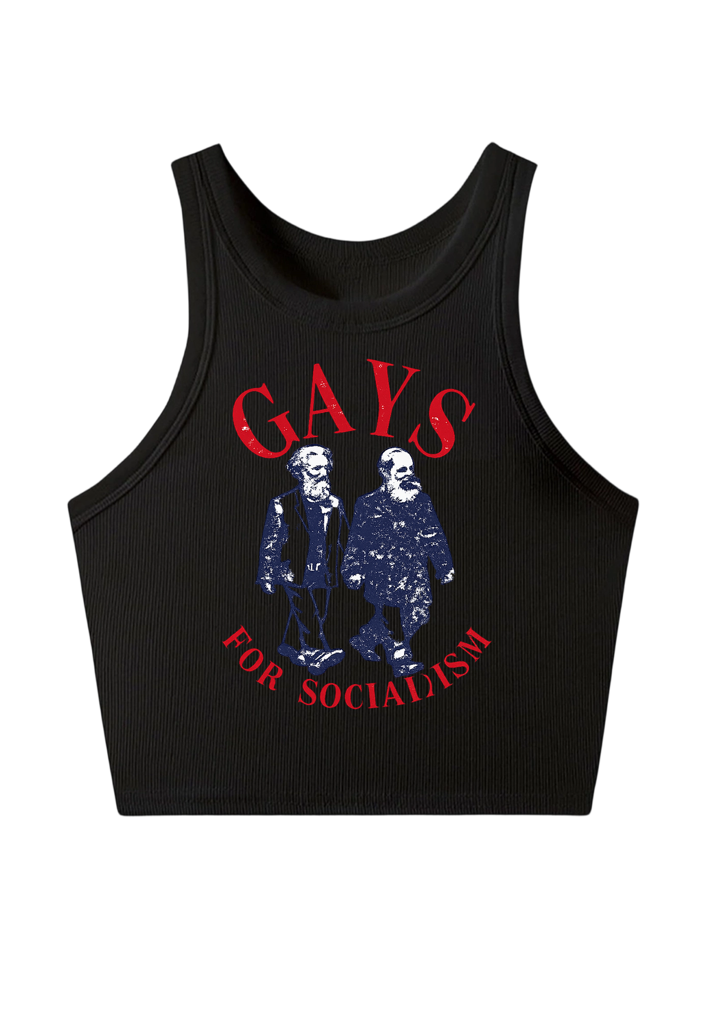 Gays For Socialism Y2K Crop Tank Top