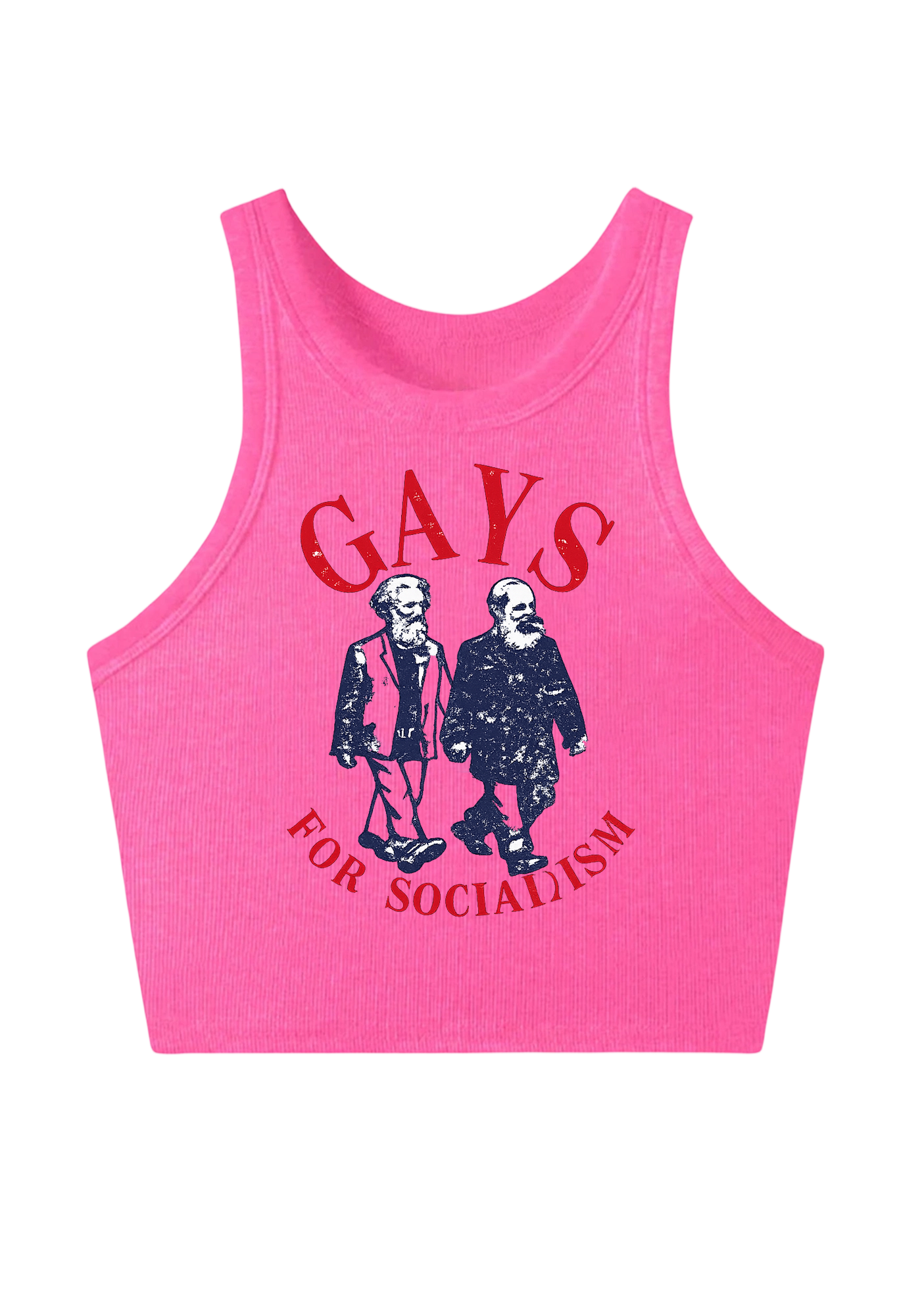 Gays For Socialism Y2K Crop Tank Top