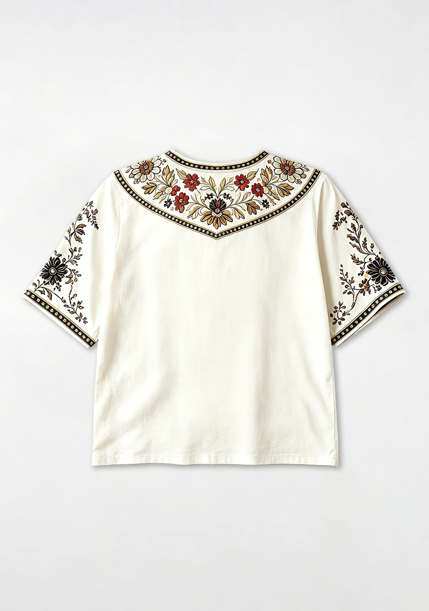 Boho Floral Pittsburgh Steelers V-Neck Blouse