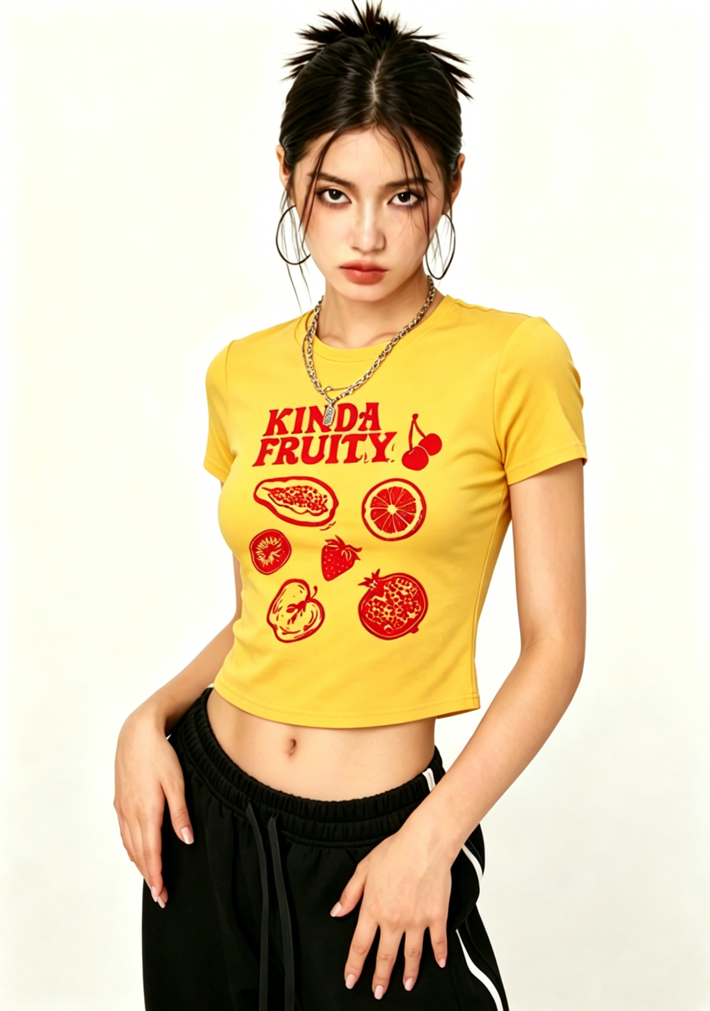 Kinda Fruity Y2K Baby Tee