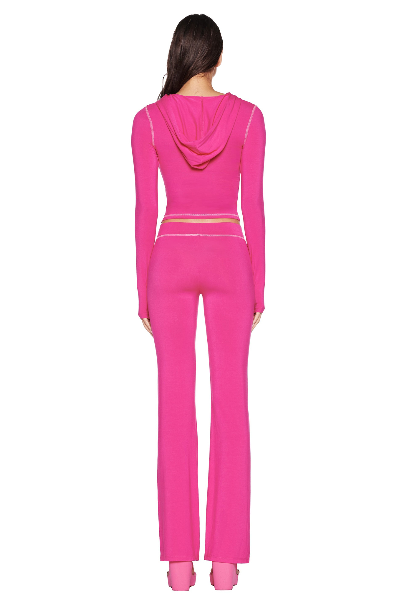 Barbiecore Hot Pink Y2K Zip Up Tracksuit