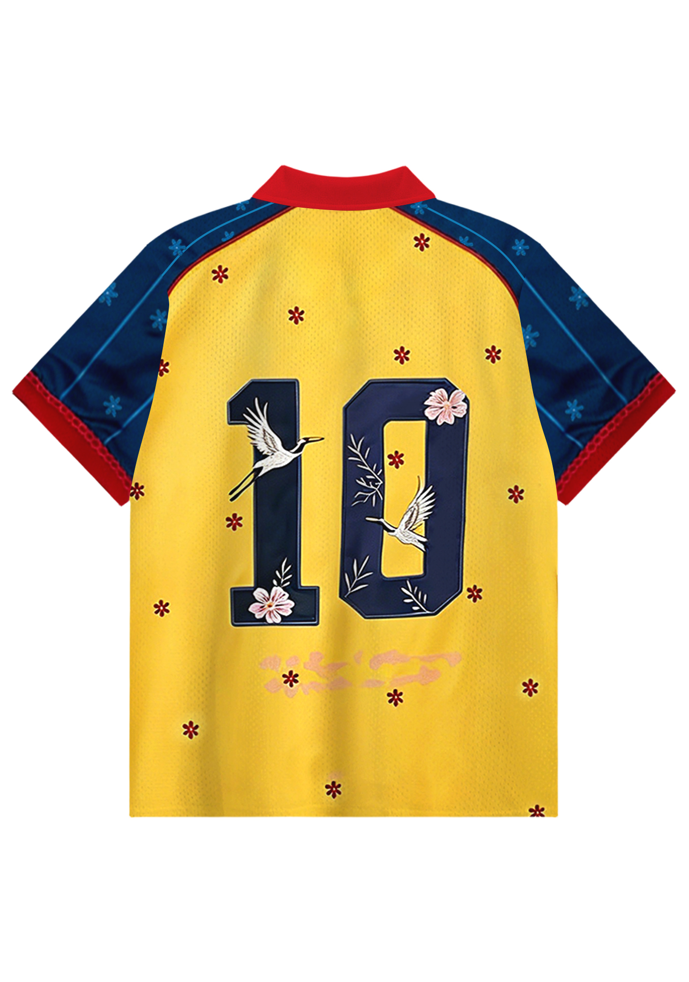 My Colombia #10 Floral Collared Soccer Jersey