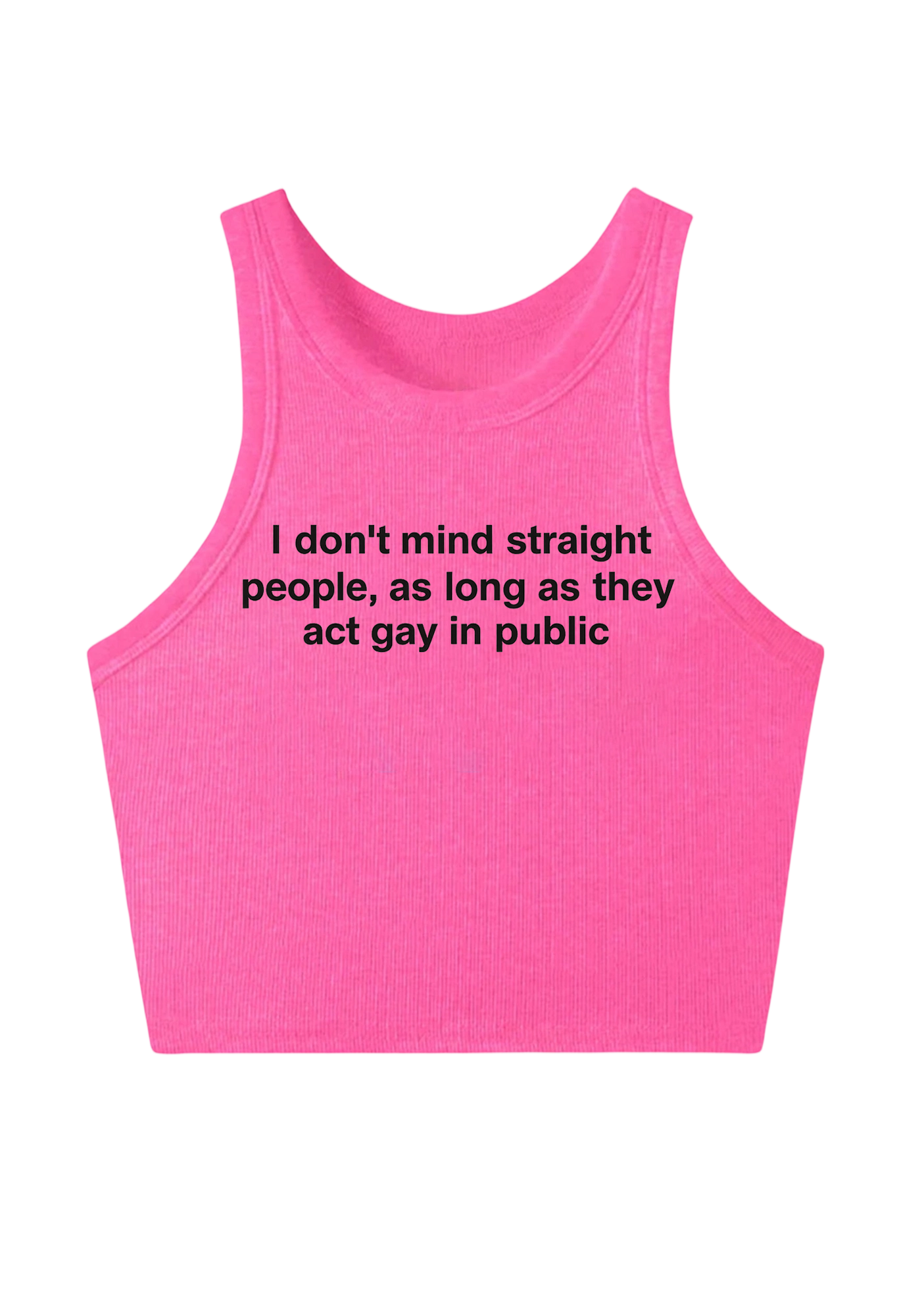 I Don't Mind Straight People Y2K Crop Tank Top