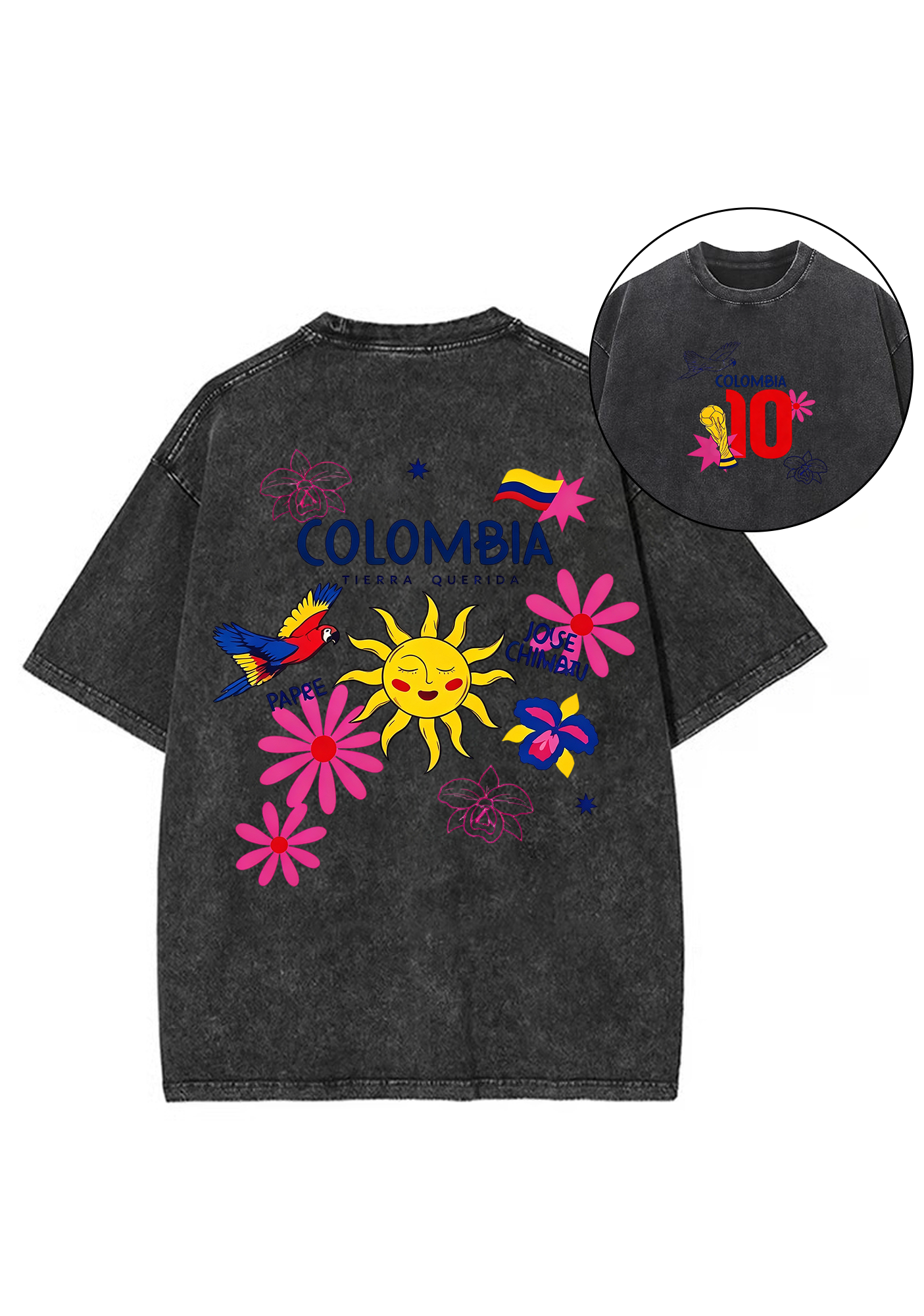Colombia Tierra Querida Floral Sun Macaw Washed Tee