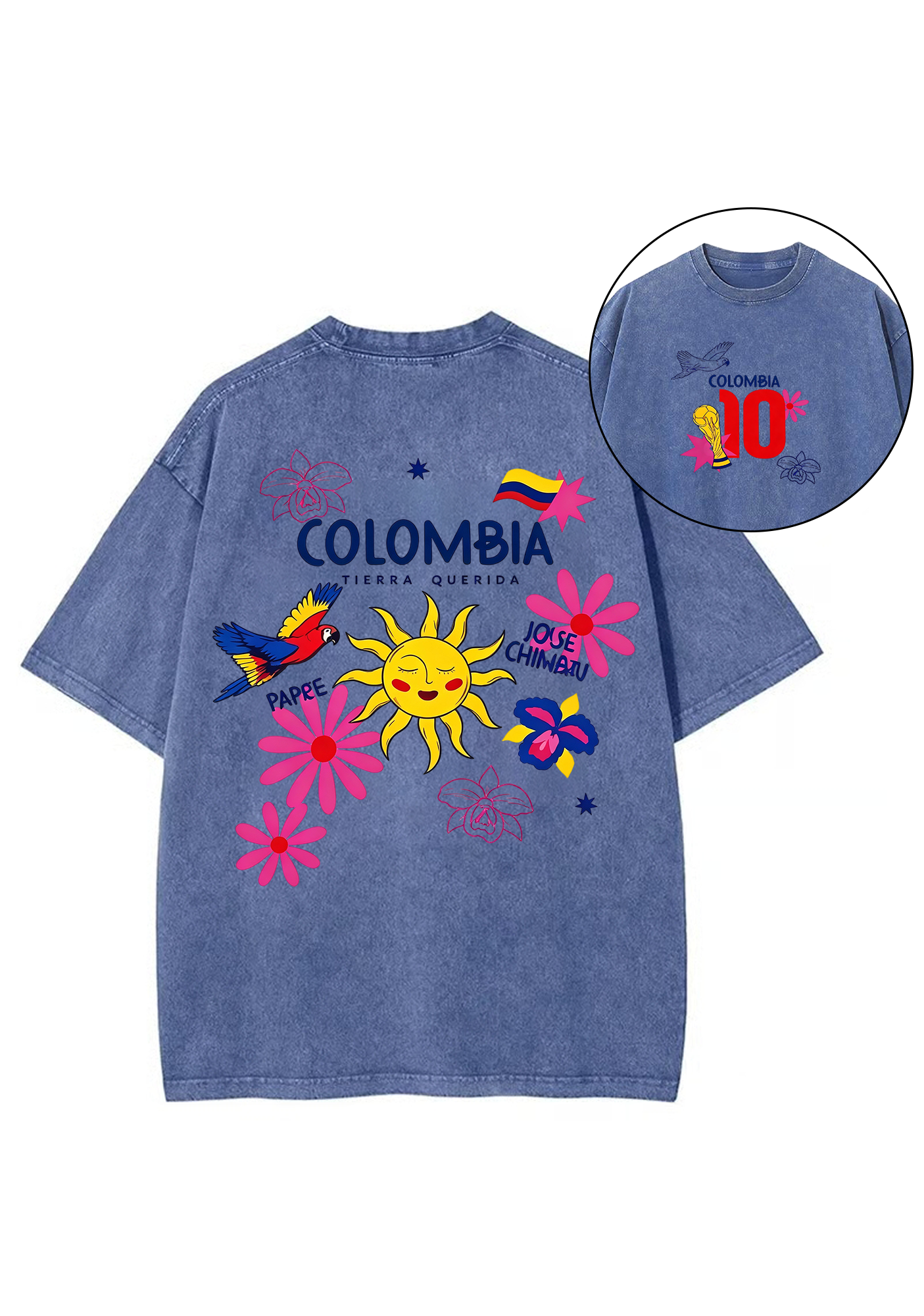 Colombia Tierra Querida Floral Sun Macaw Washed Tee