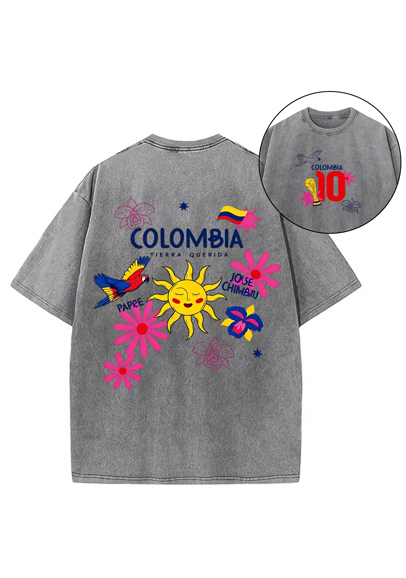 Colombia Tierra Querida Floral Sun Macaw Washed Tee