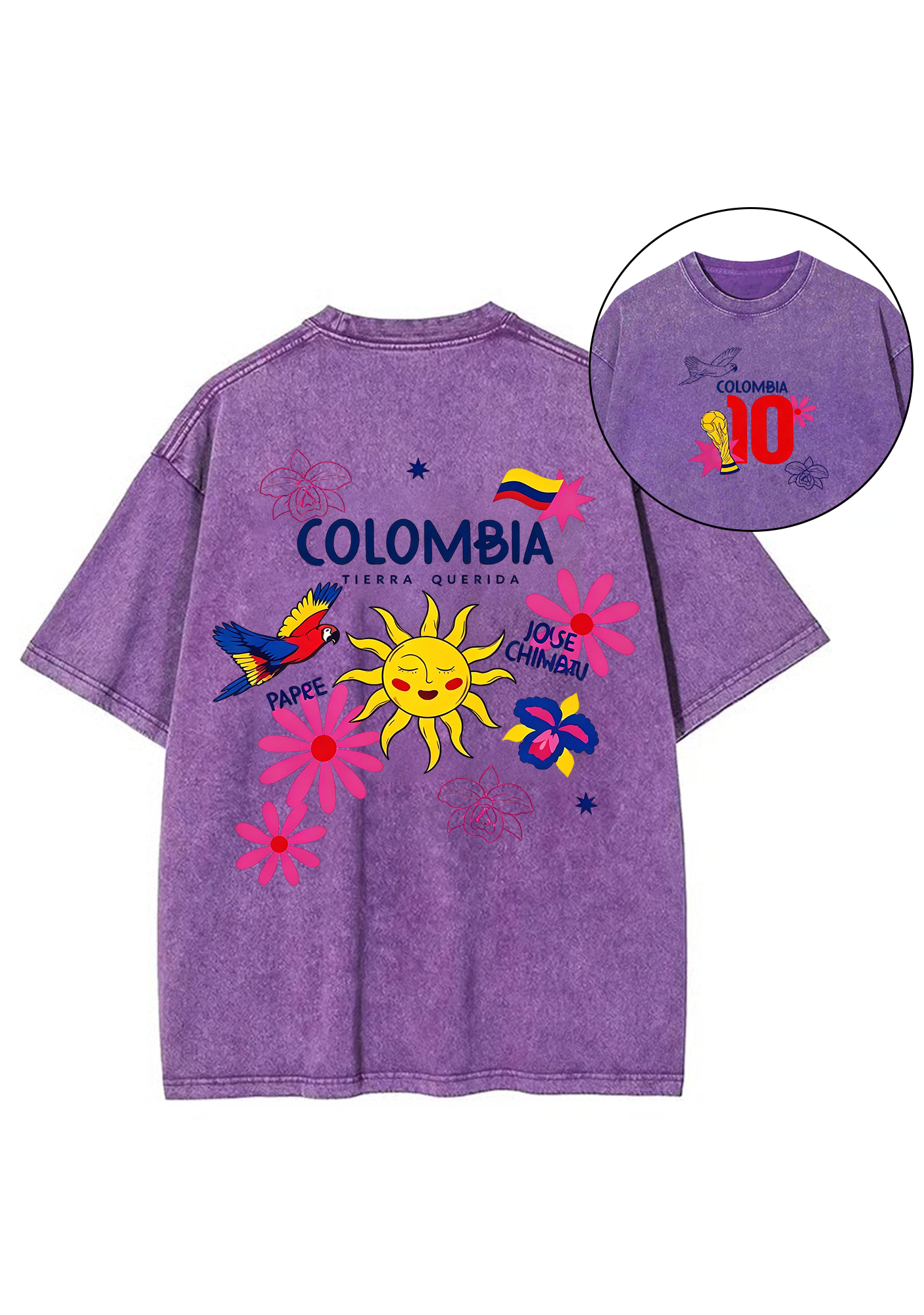 Colombia Tierra Querida Floral Sun Macaw Washed Tee